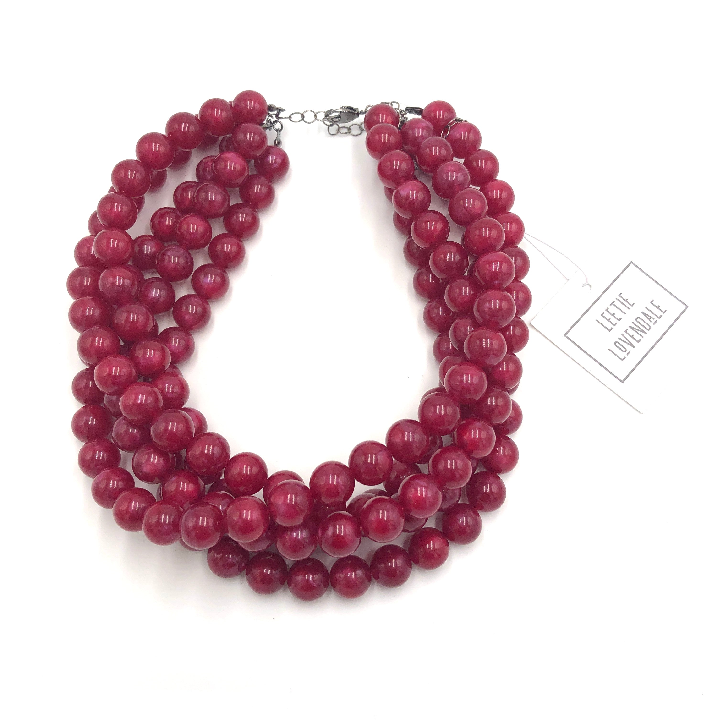 cranberry necklace