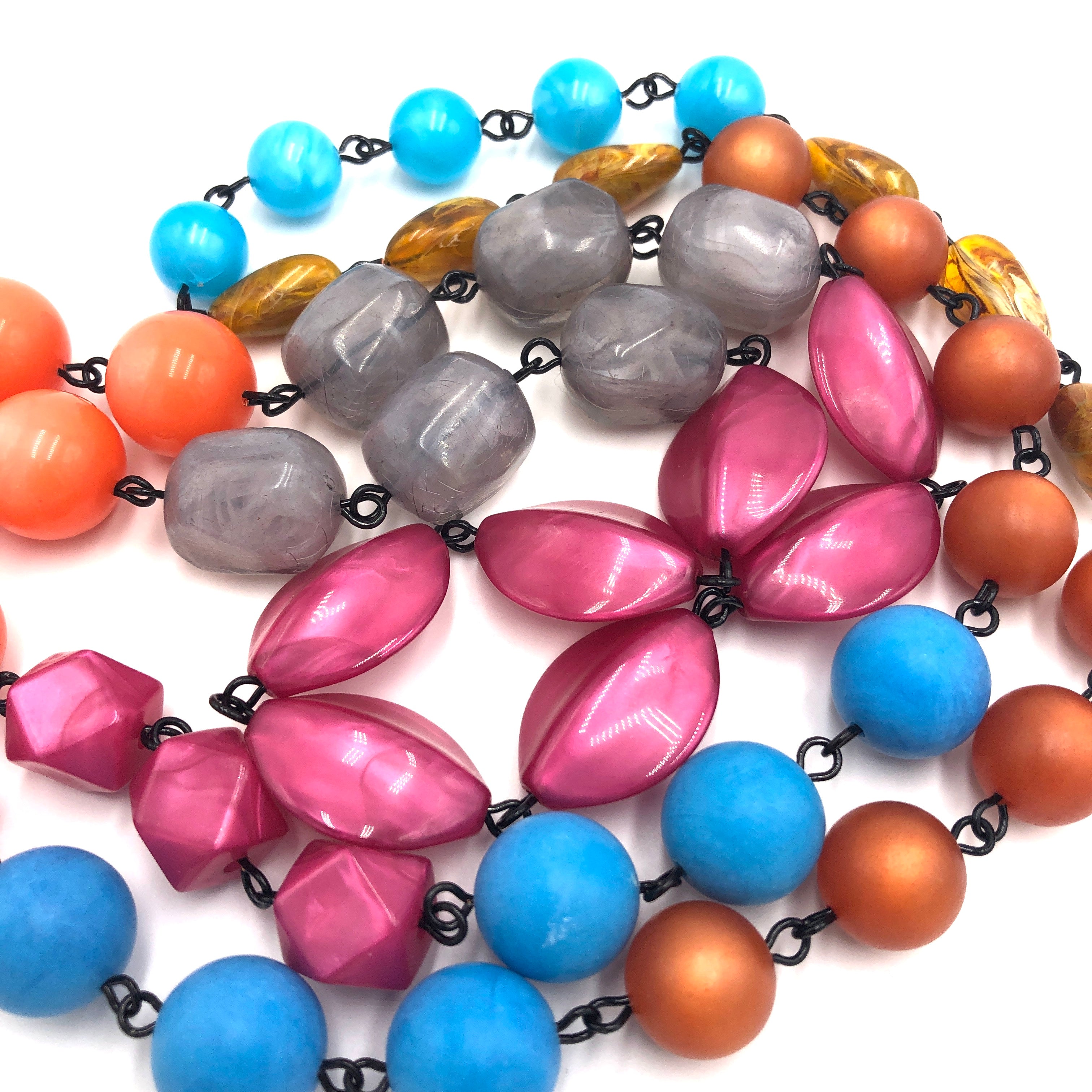 close up aura glow beads