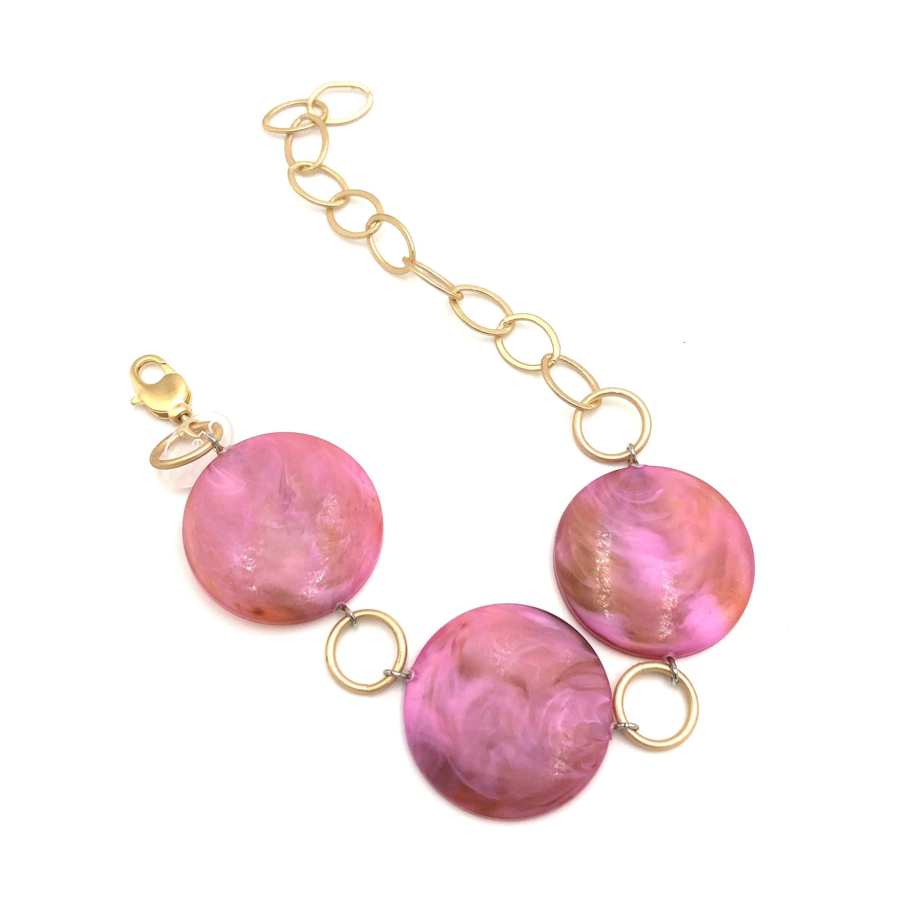 deep pink bracelet lucite