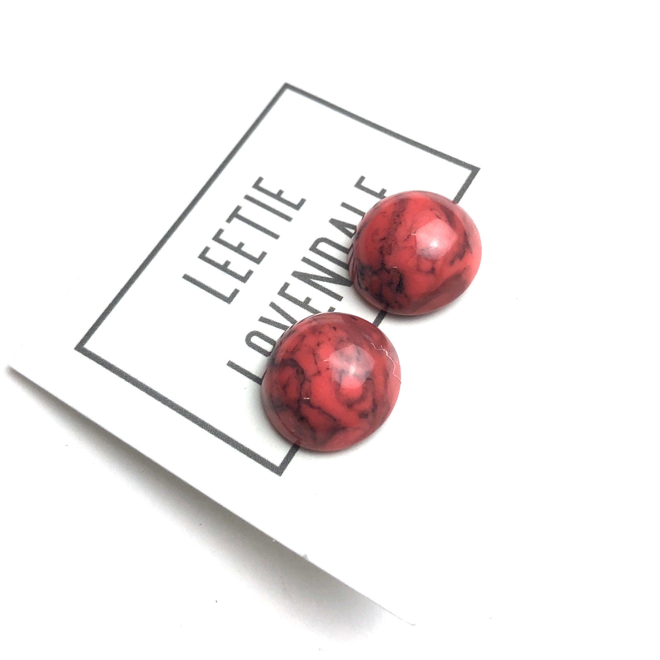 vintage coral earrings