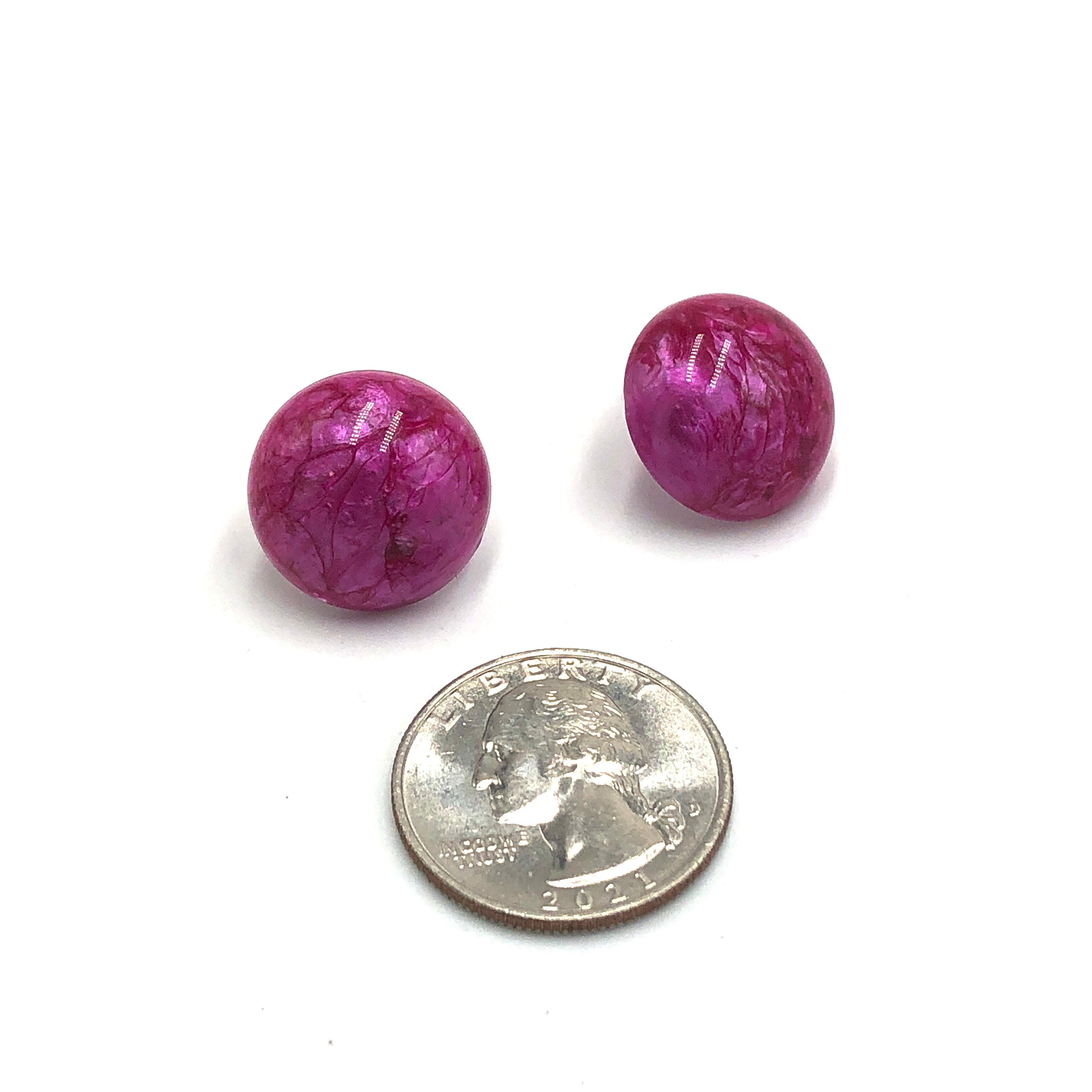 Fuchsia Capiz Lucite Stud Earrings