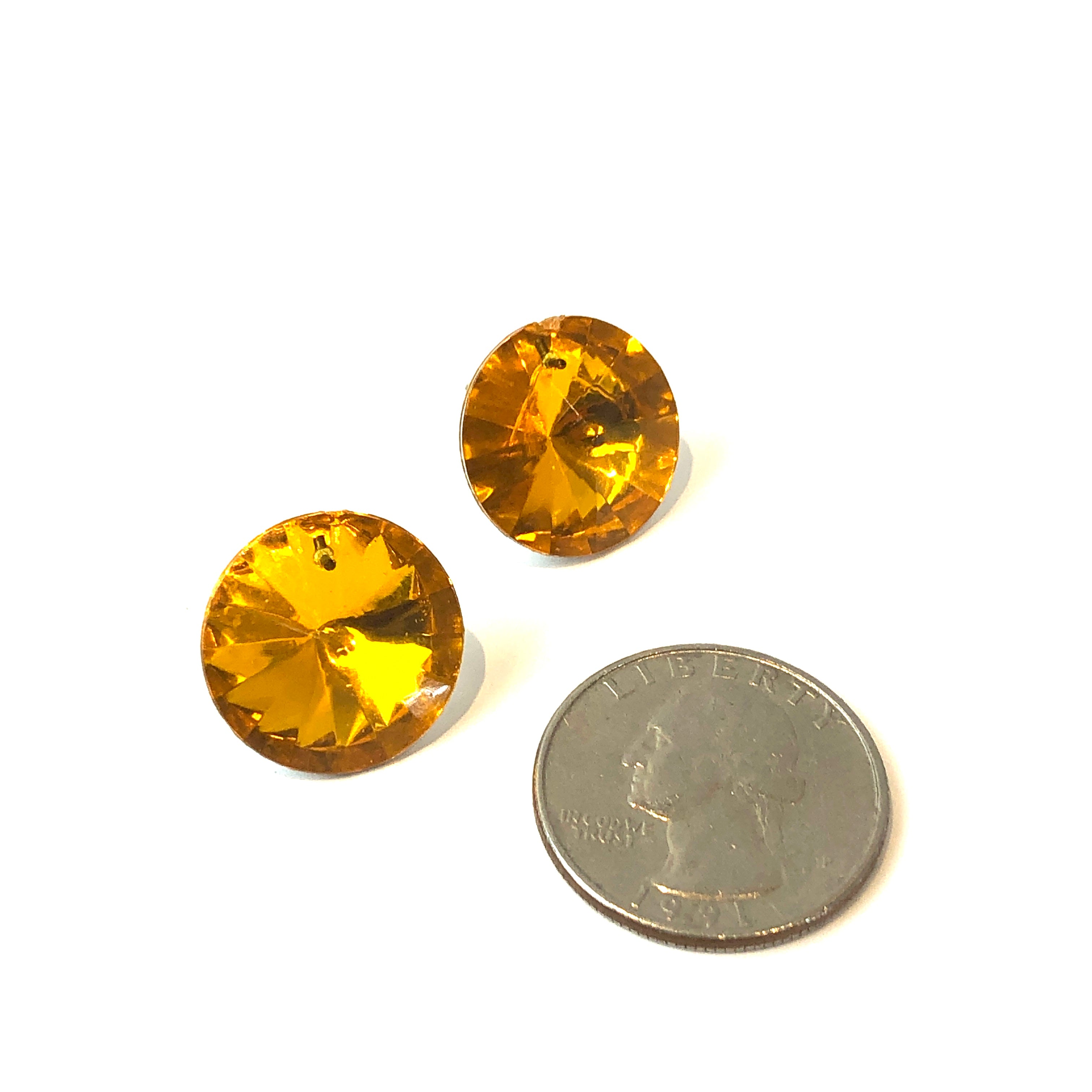dark yellow sparkle studs