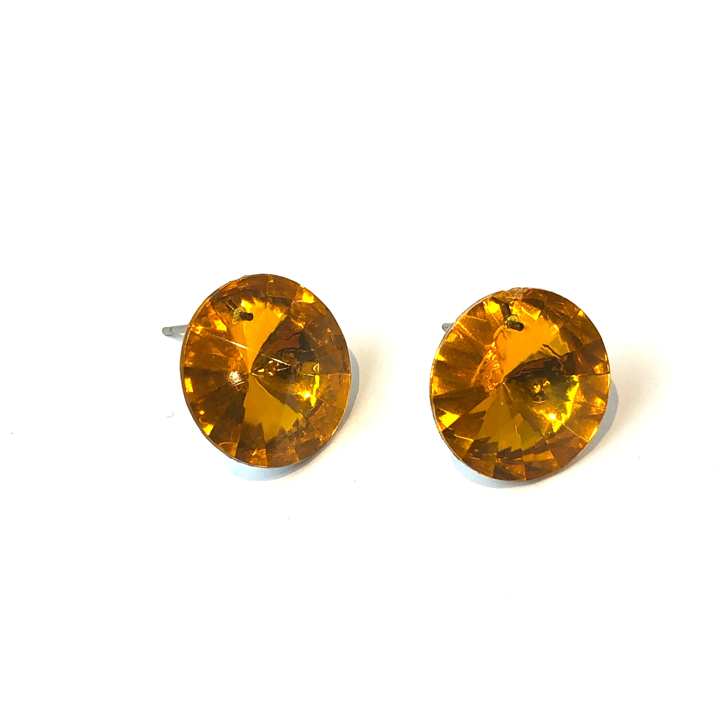 topaz stud earrings crystal