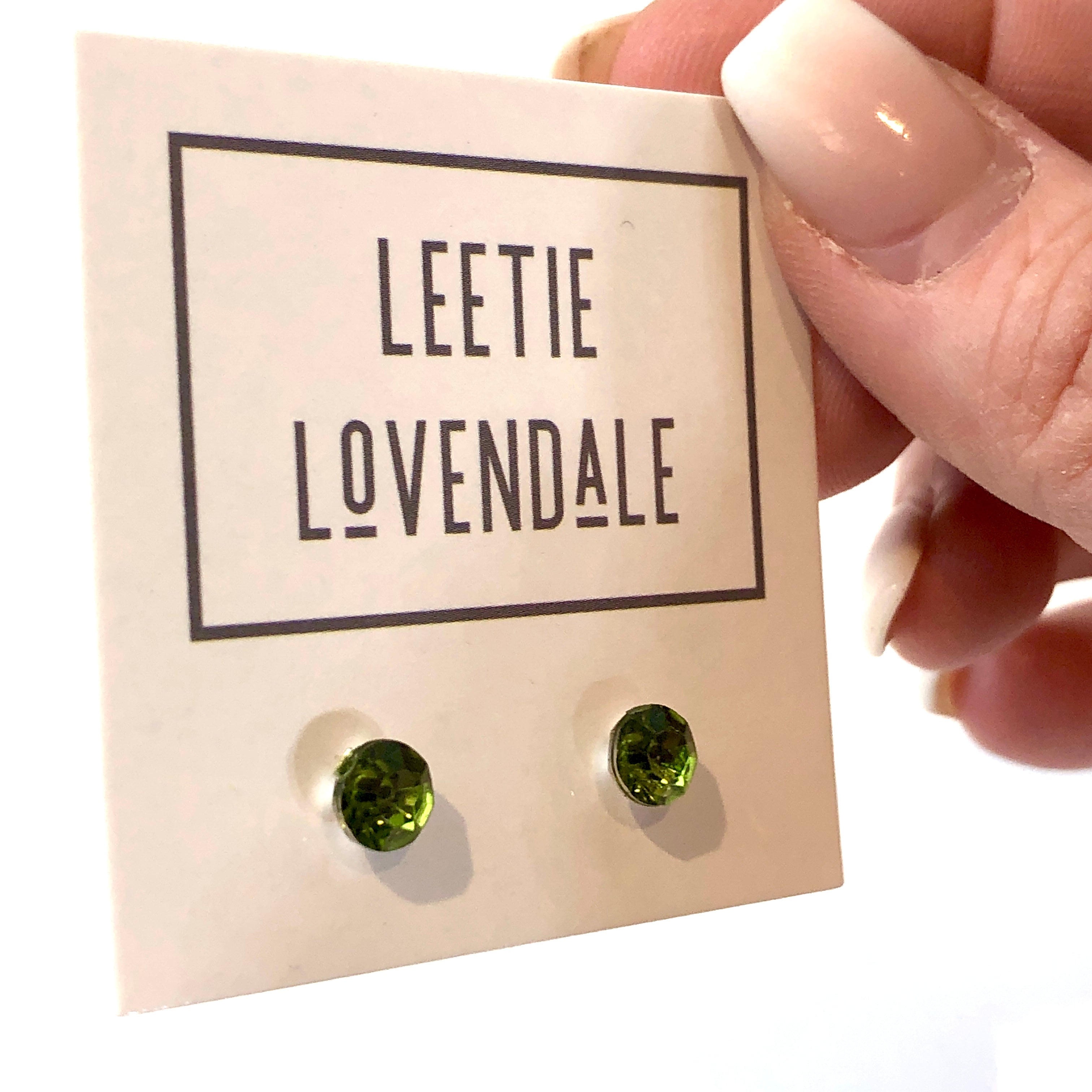 olive green earrings