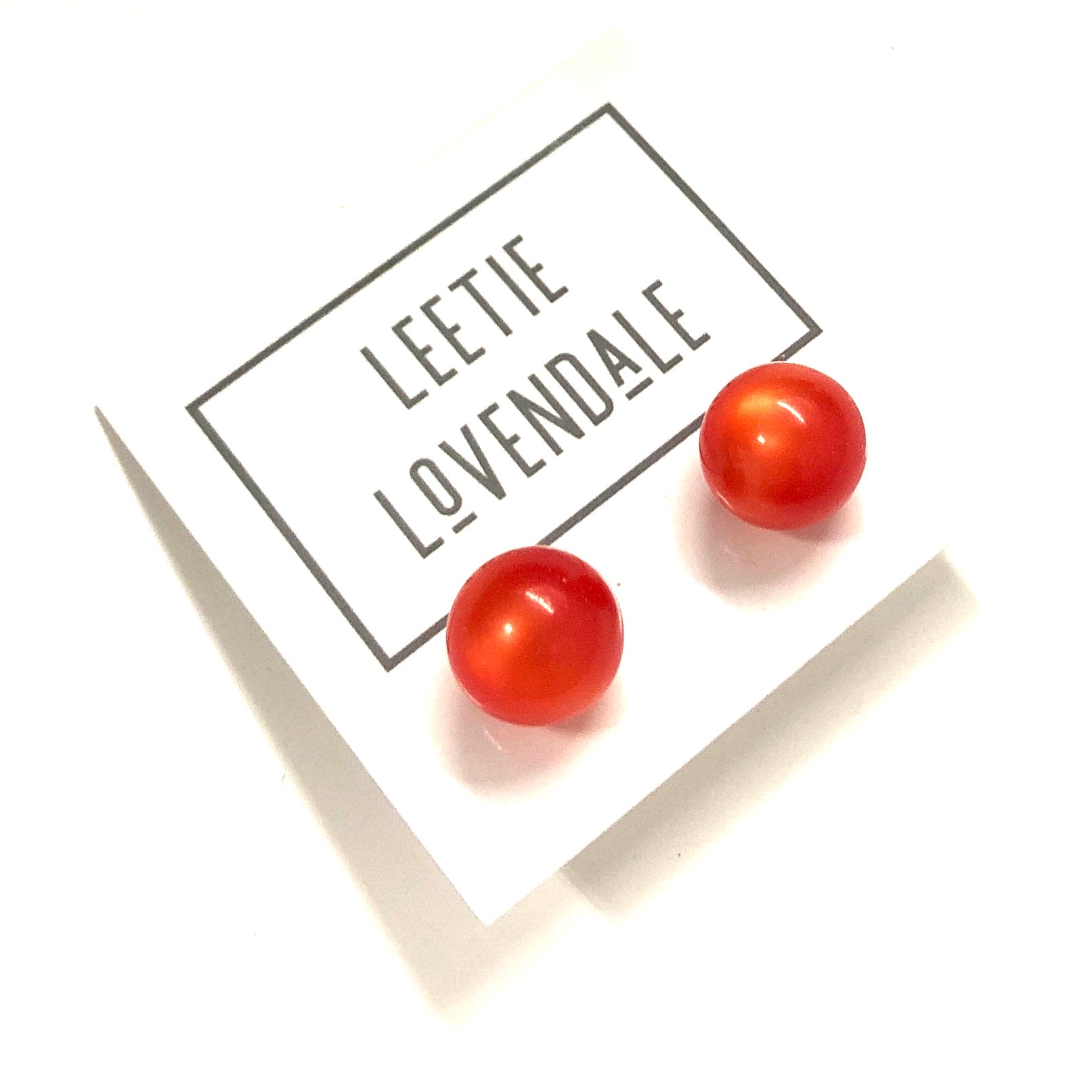 bright orange earrings