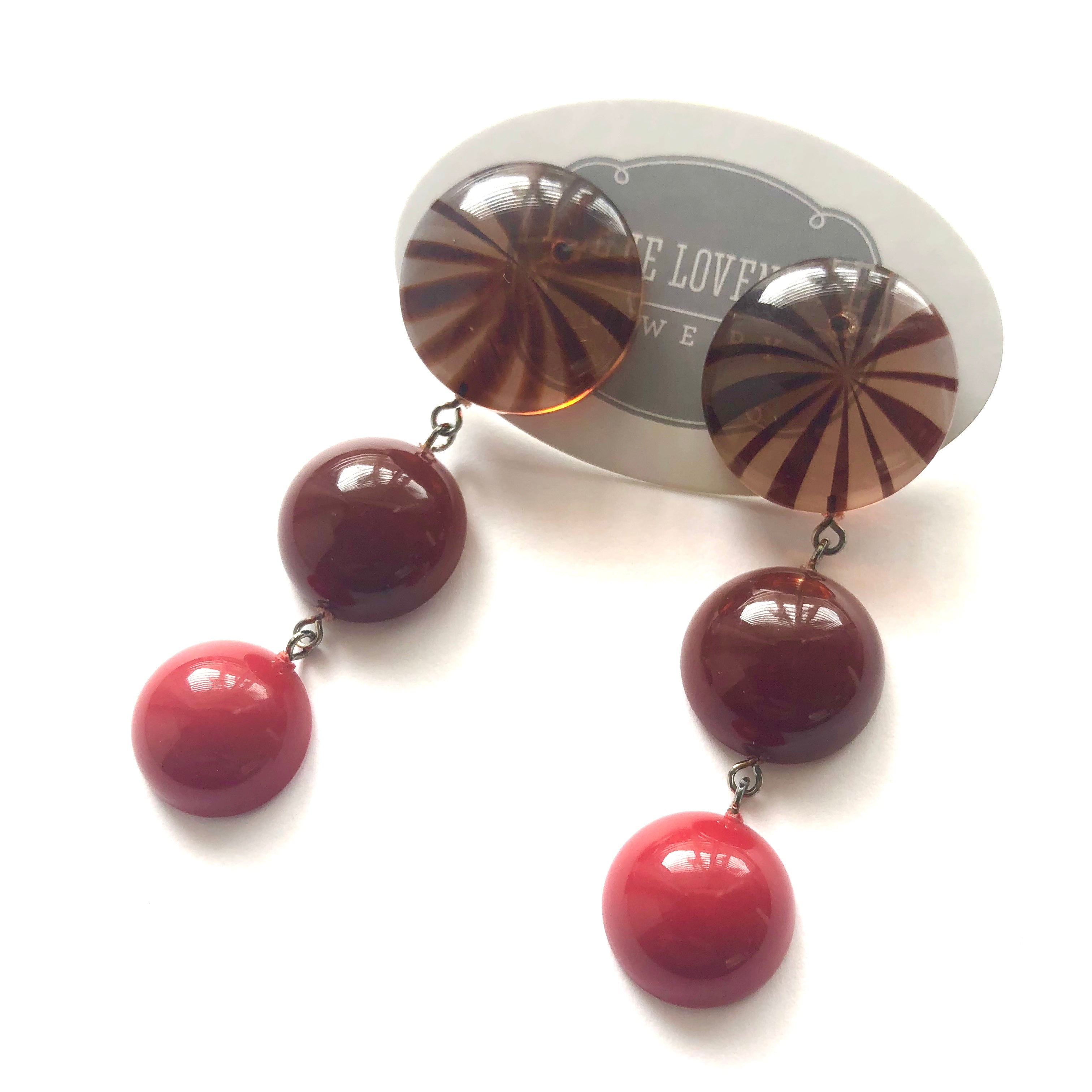 carnelian red earrings
