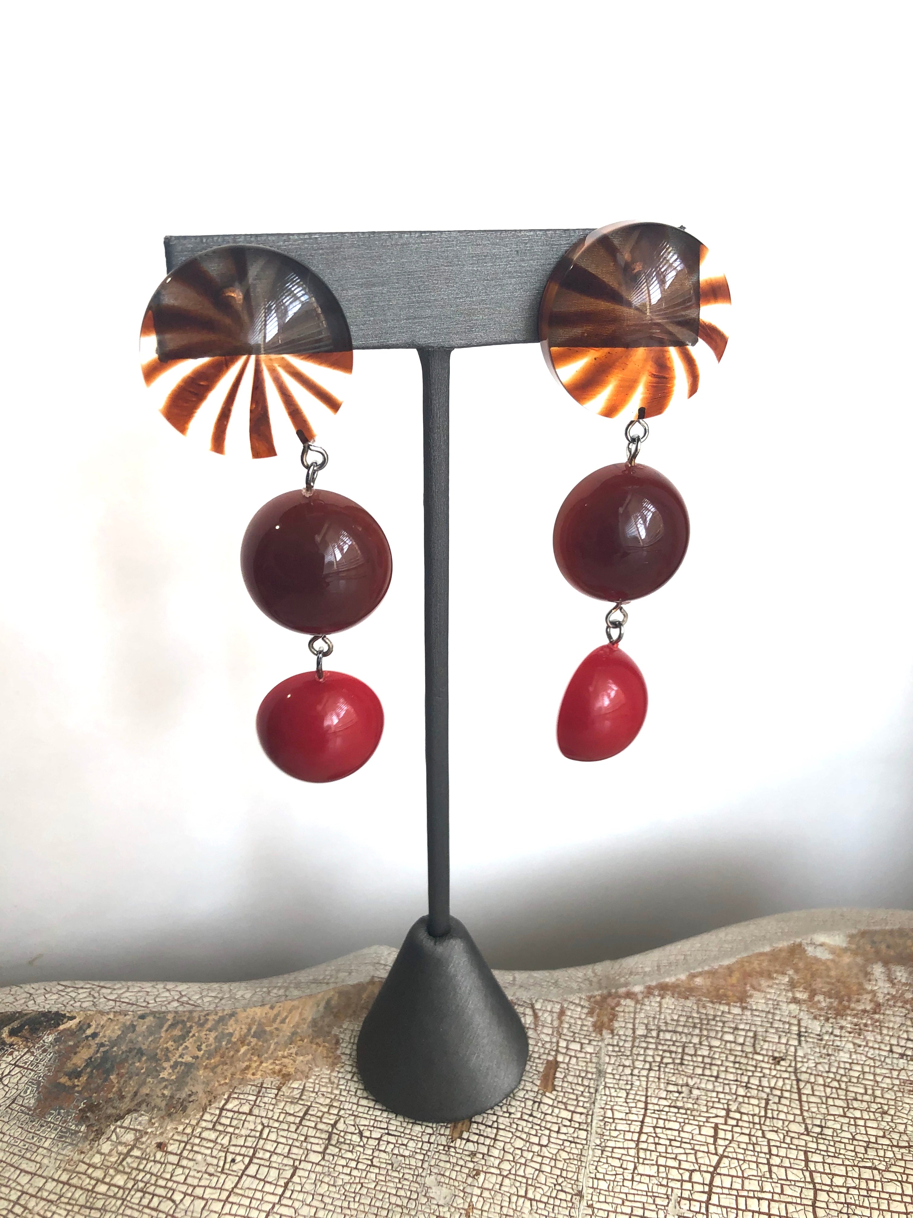 long lucite earrings