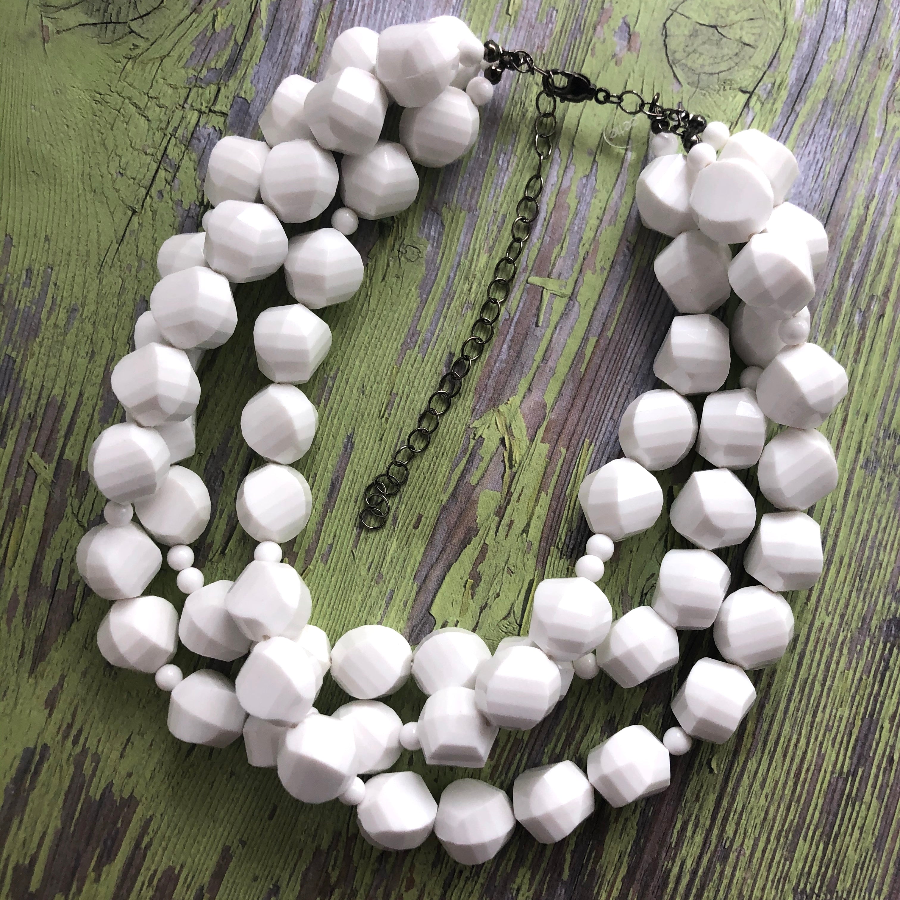 white lucite jewelry