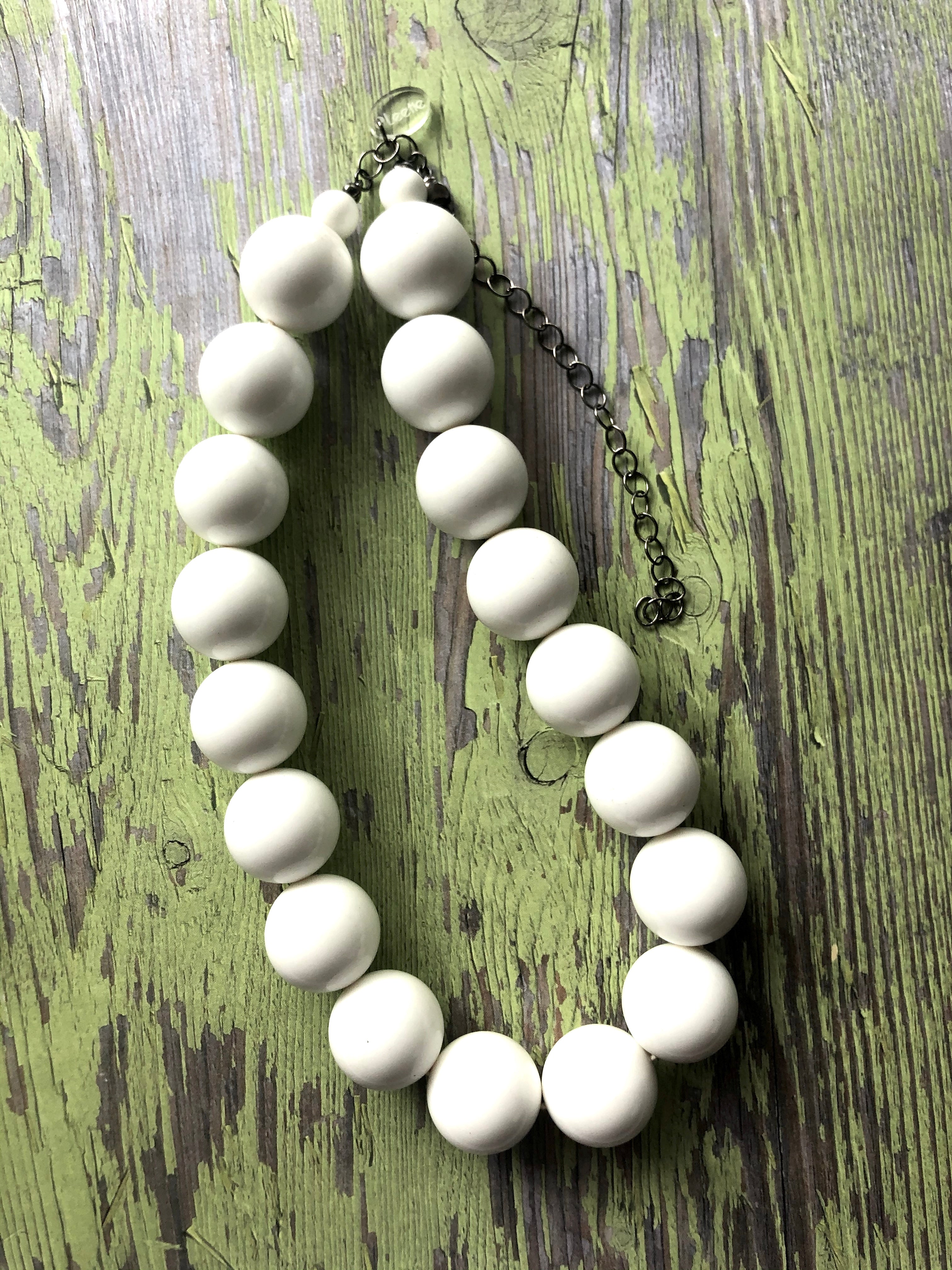 white lucite necklace