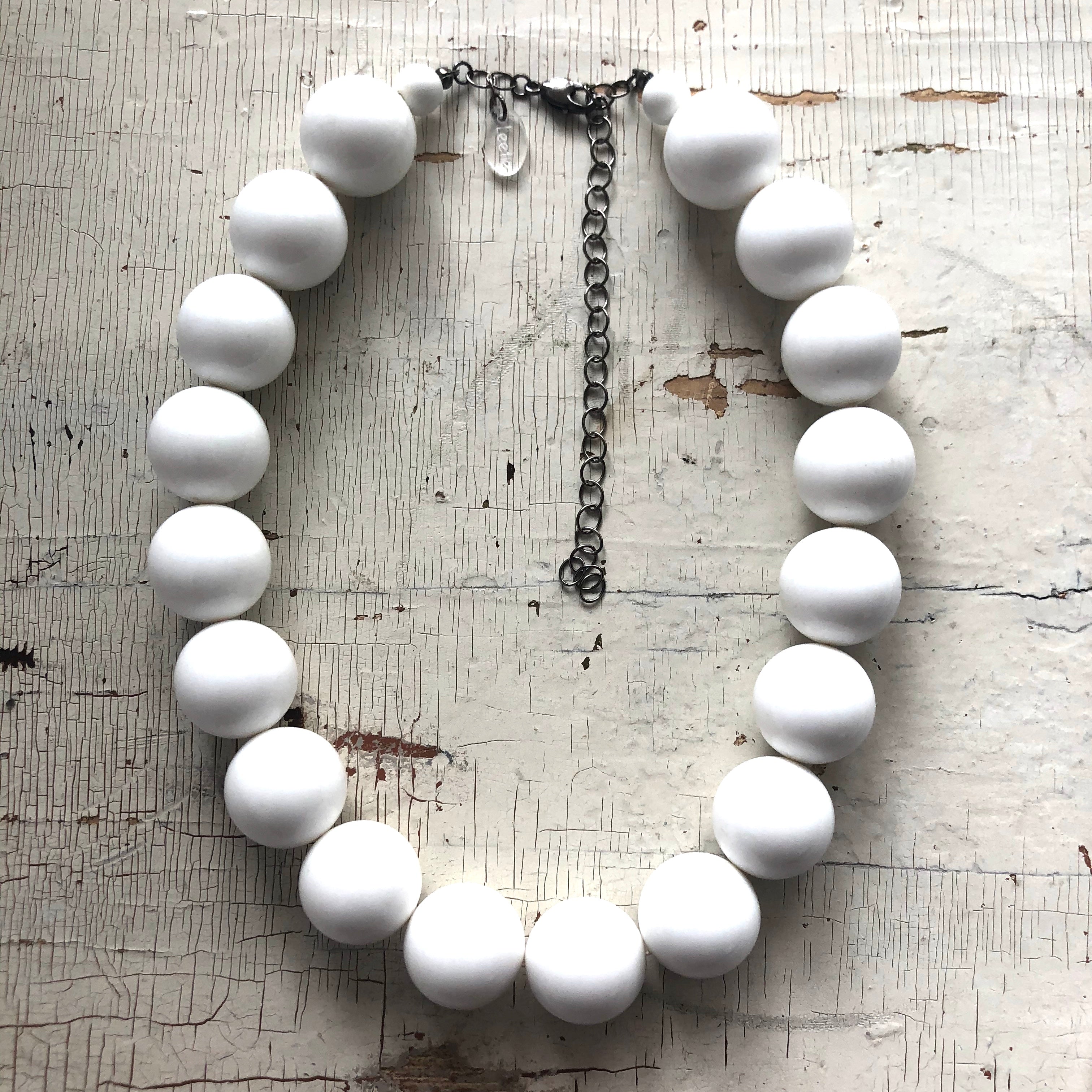 white lucite necklace