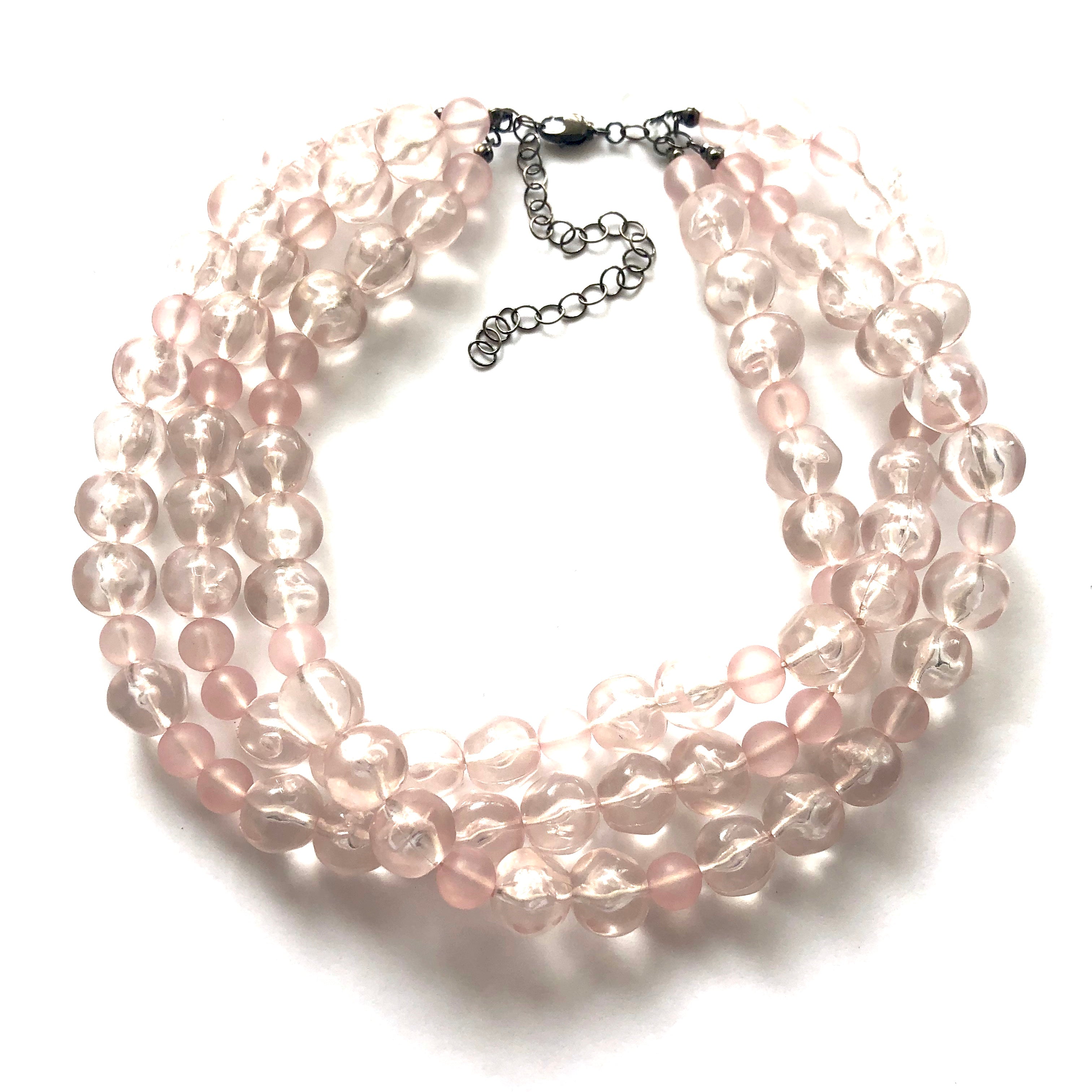 pink beaded necklace
