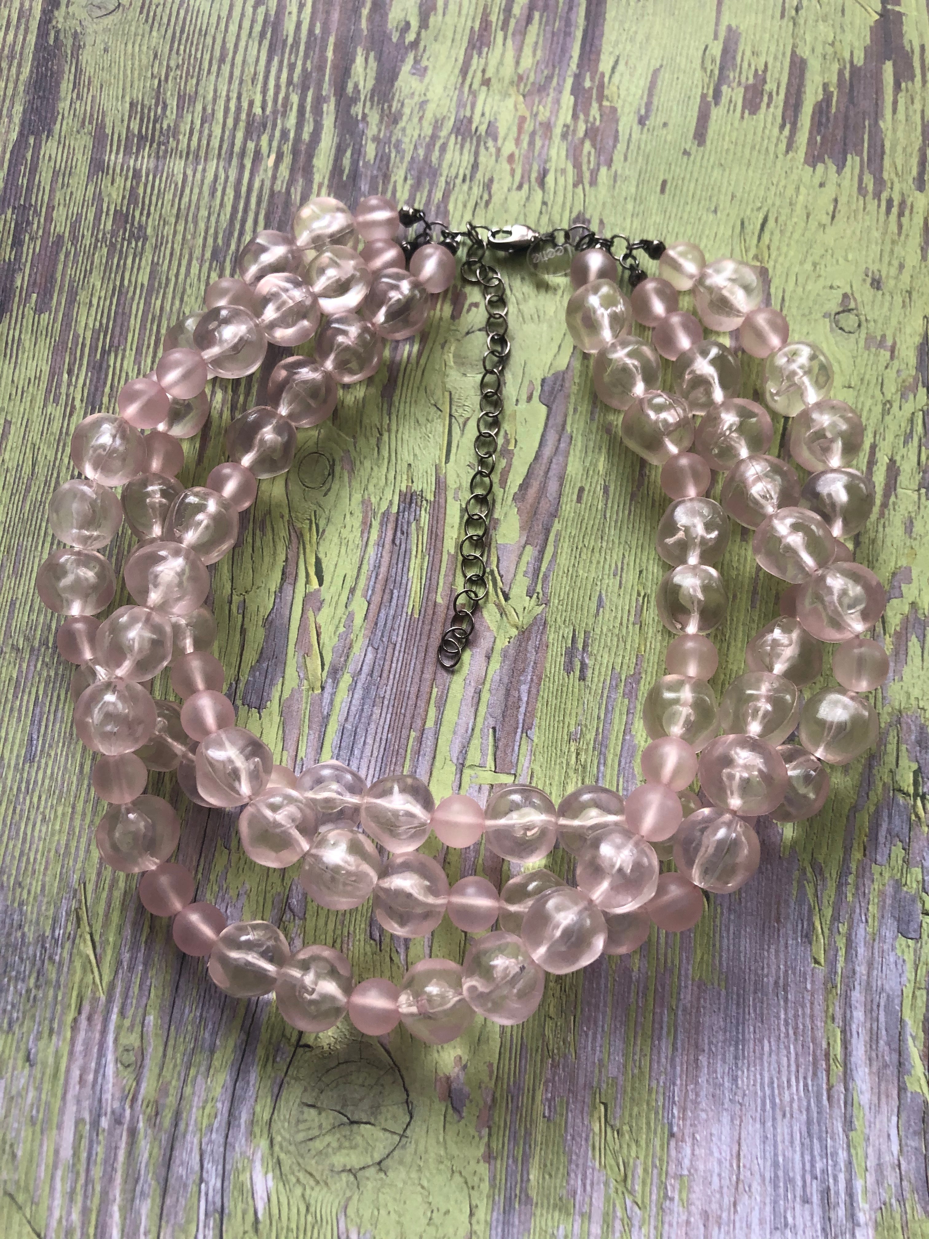 pink lucite necklace