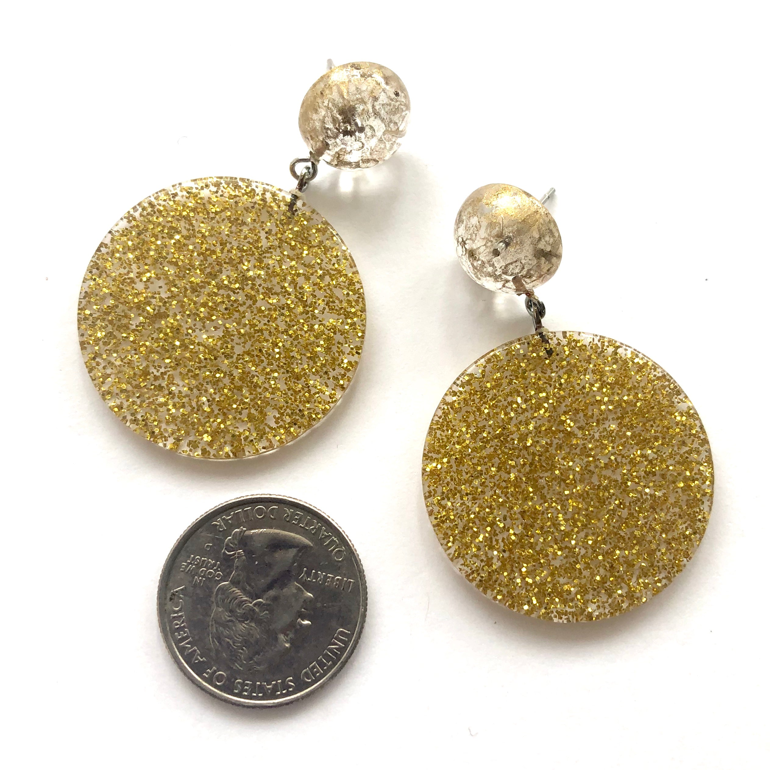 gold statement earrings