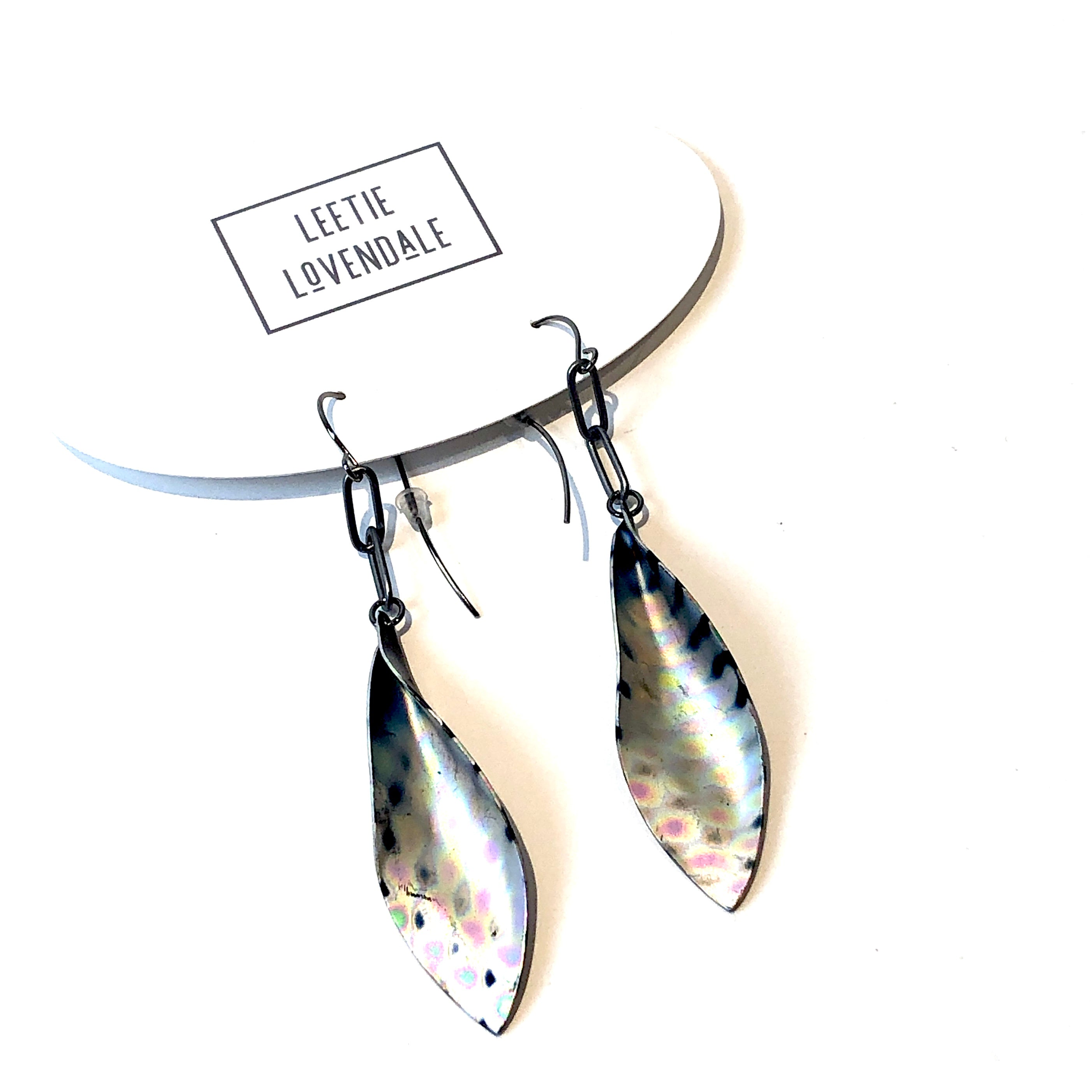 painted vintage earrings