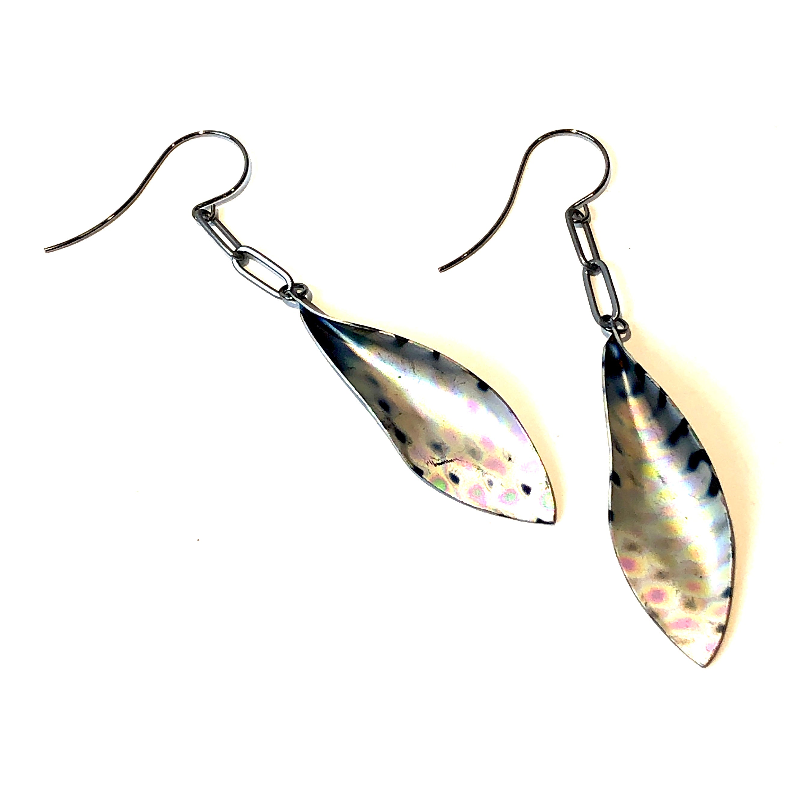 vintage aluminum earrings