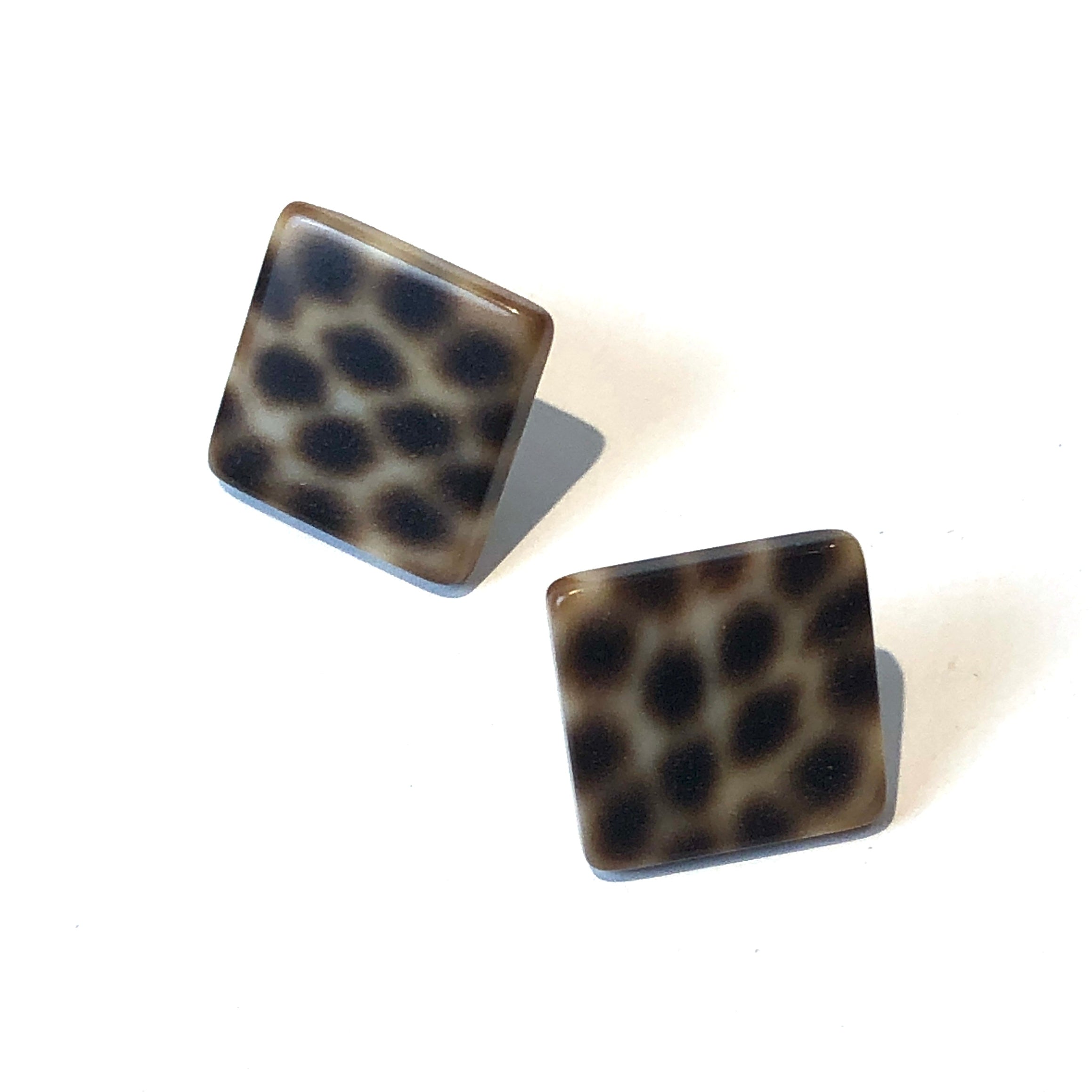 leopard studs