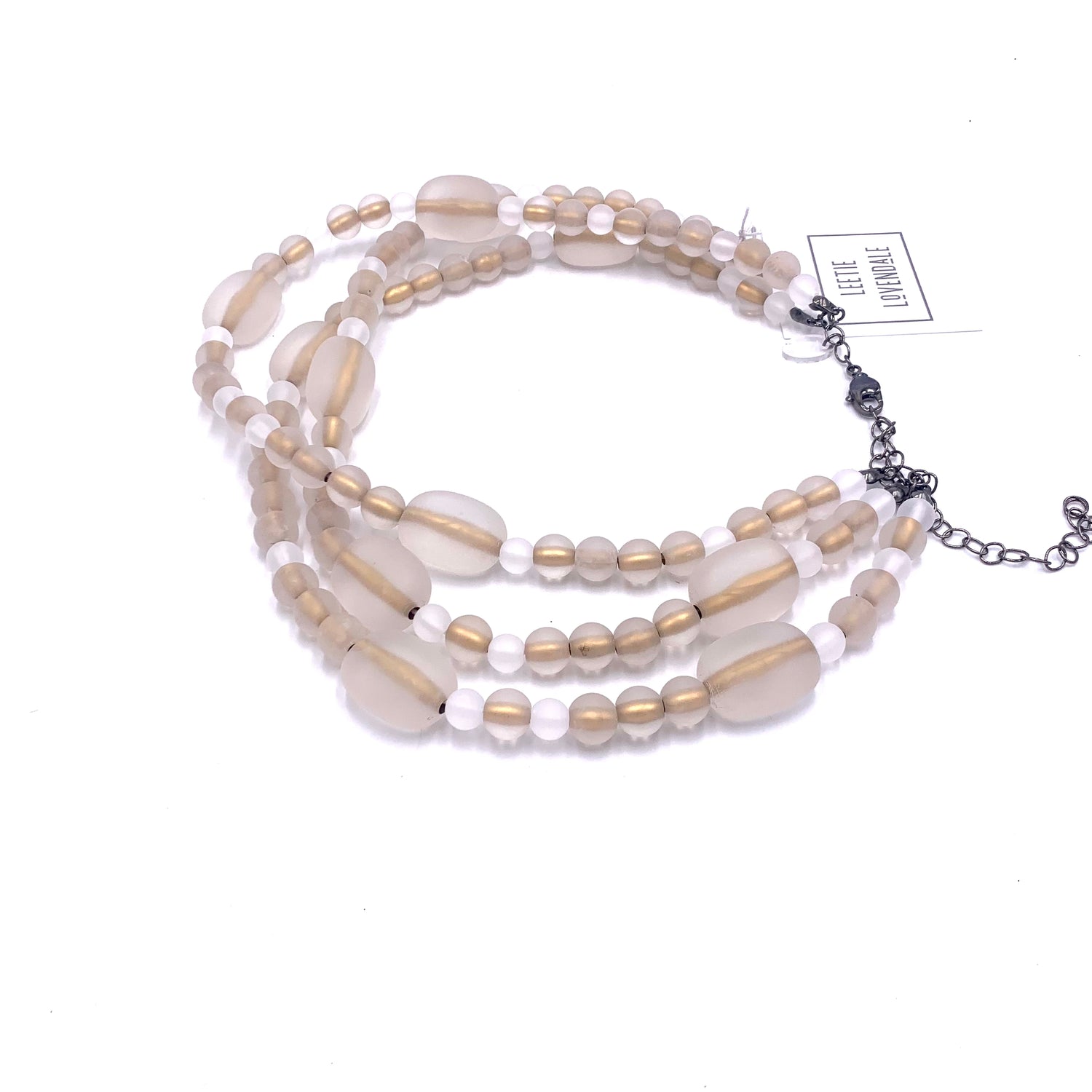 Clear Frosted Luxe Morgan Necklace