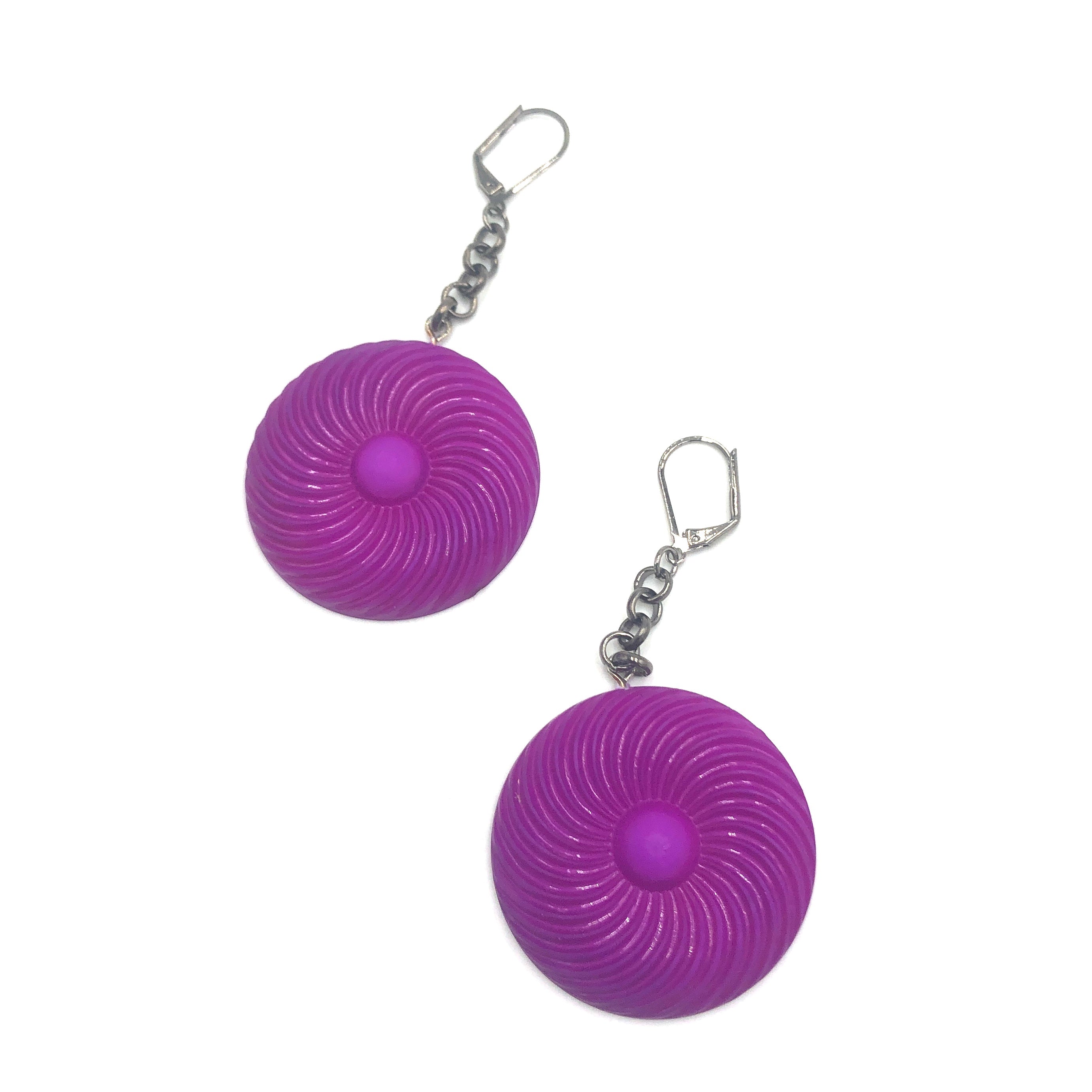 purple swirl earrings