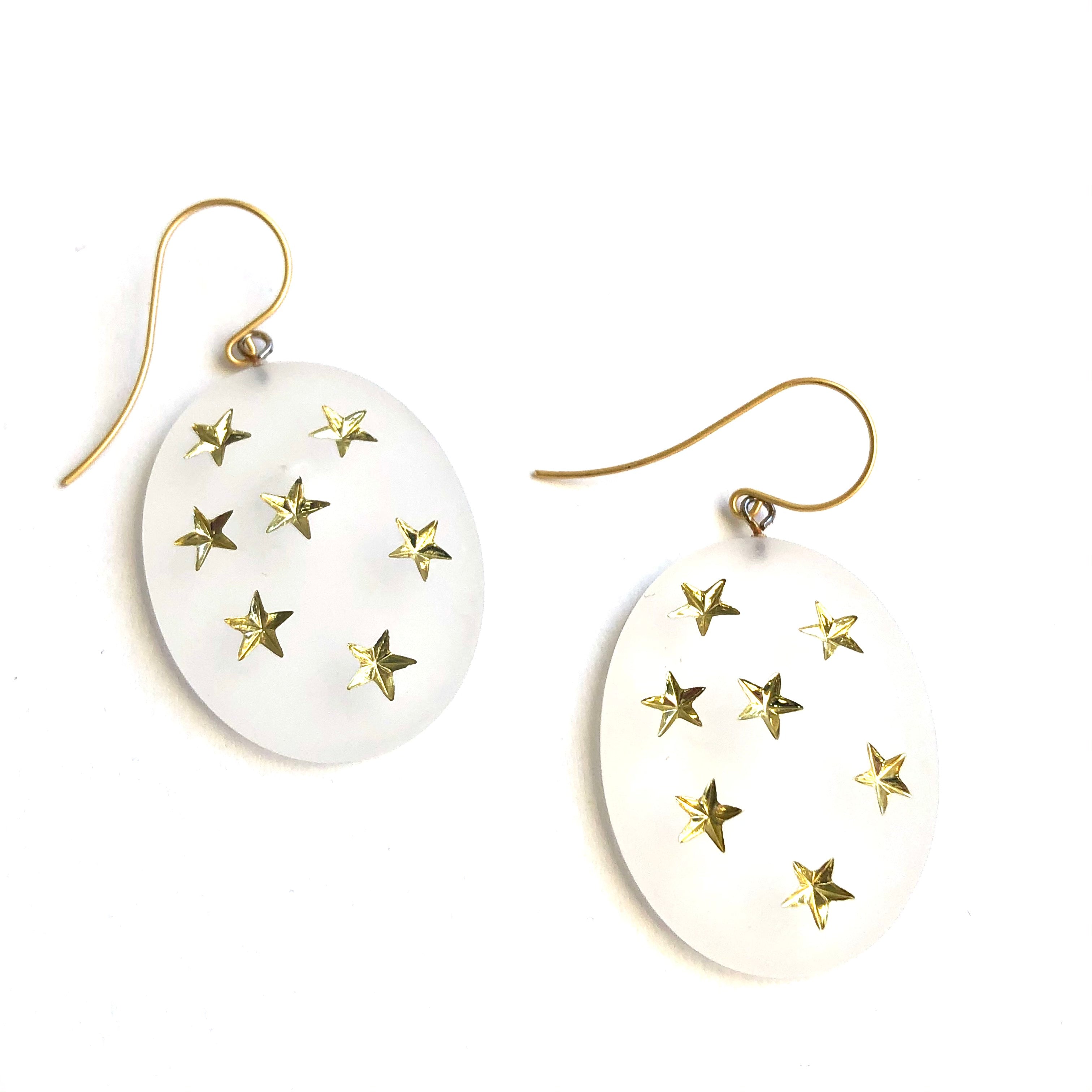 Starry Night Frosted Drop Earrings