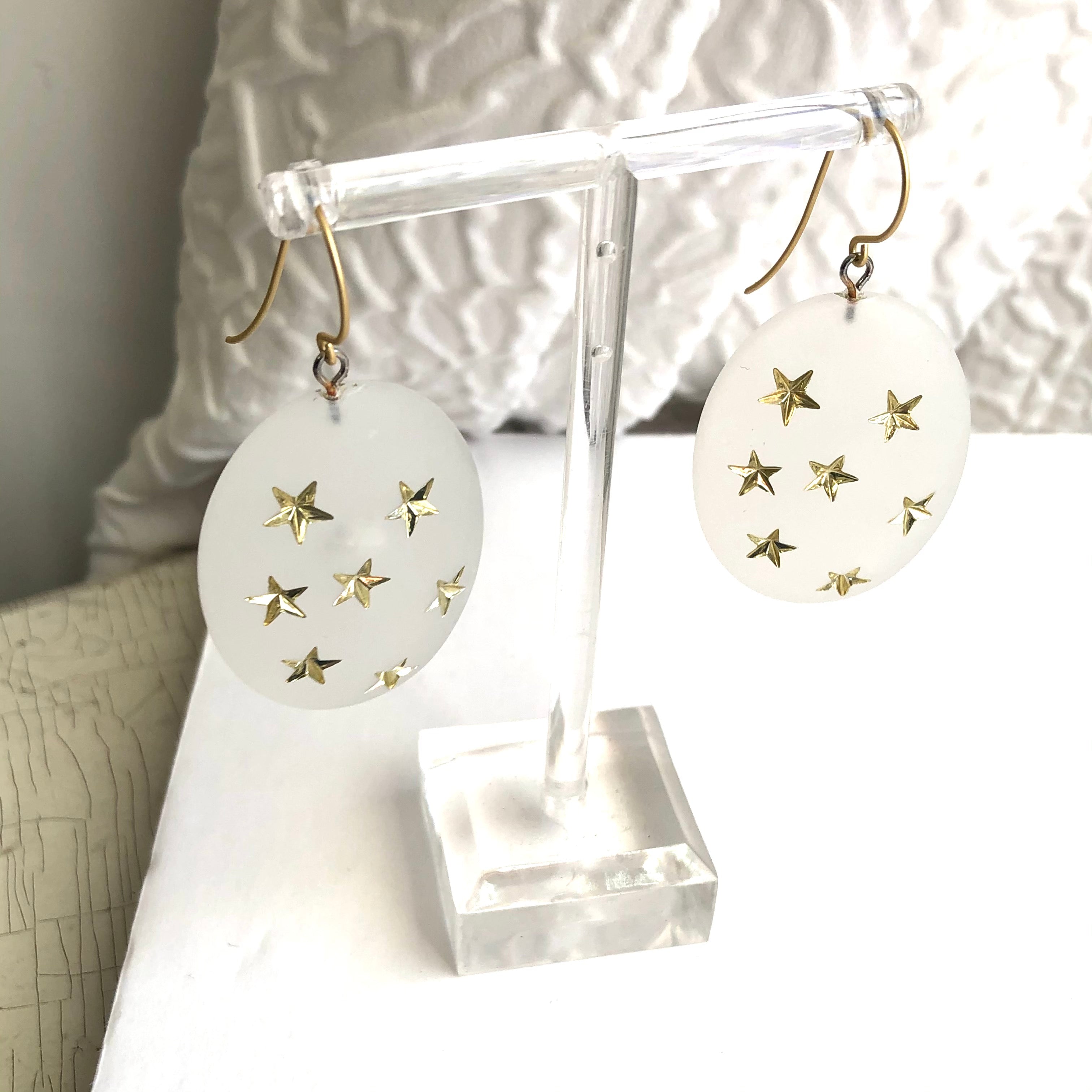 Starry Night Frosted Drop Earrings