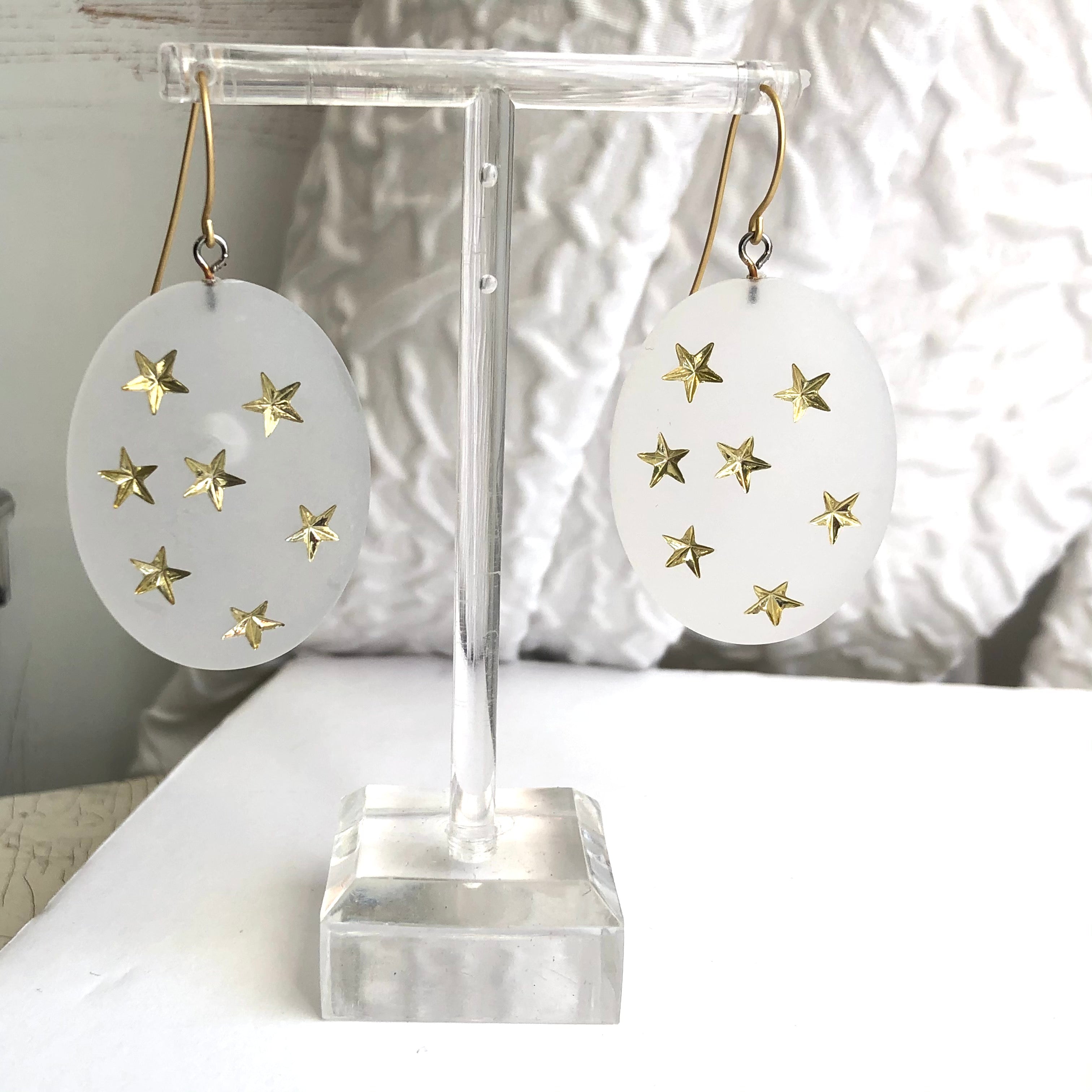 Starry Night Frosted Drop Earrings