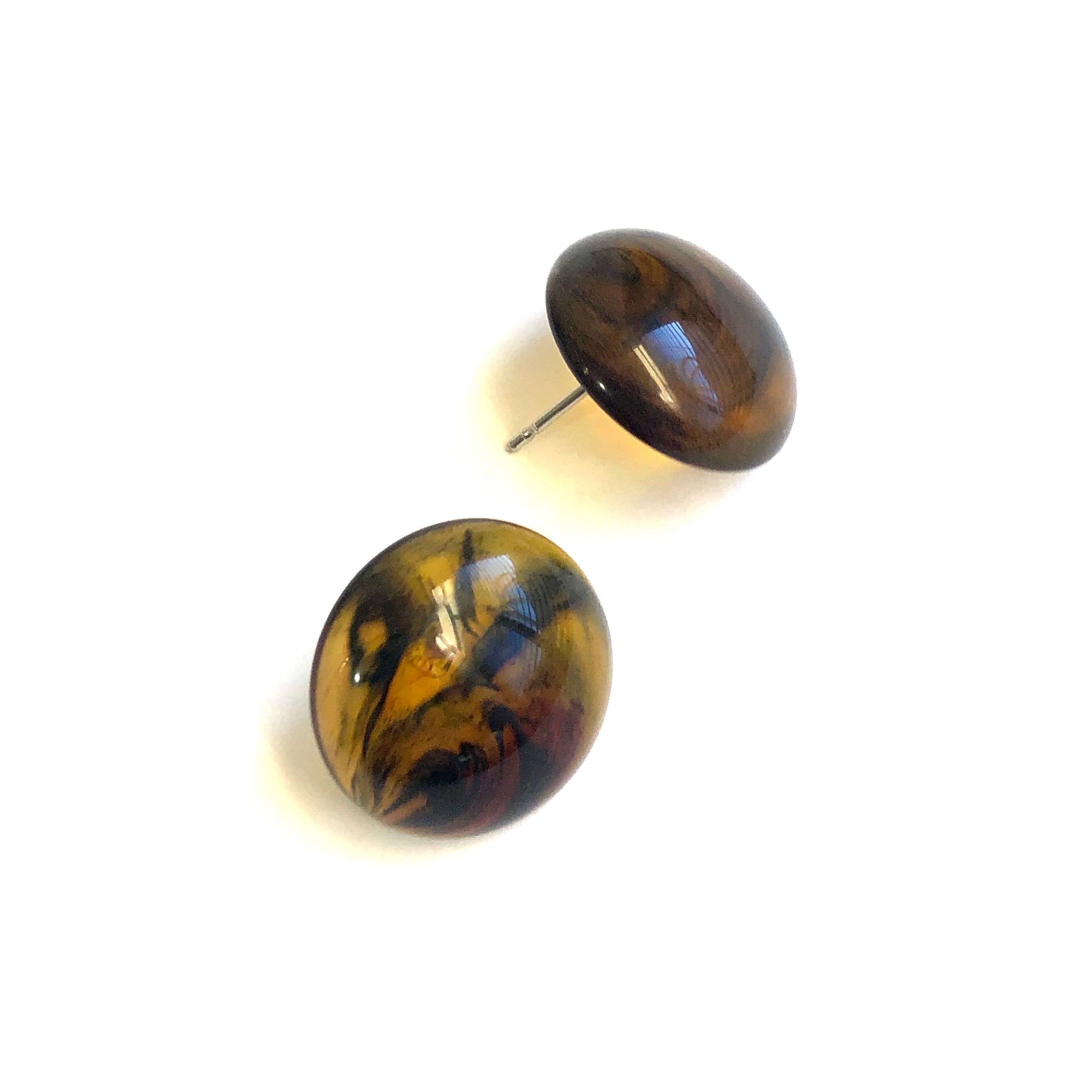 tortoise marbled lucite earrings