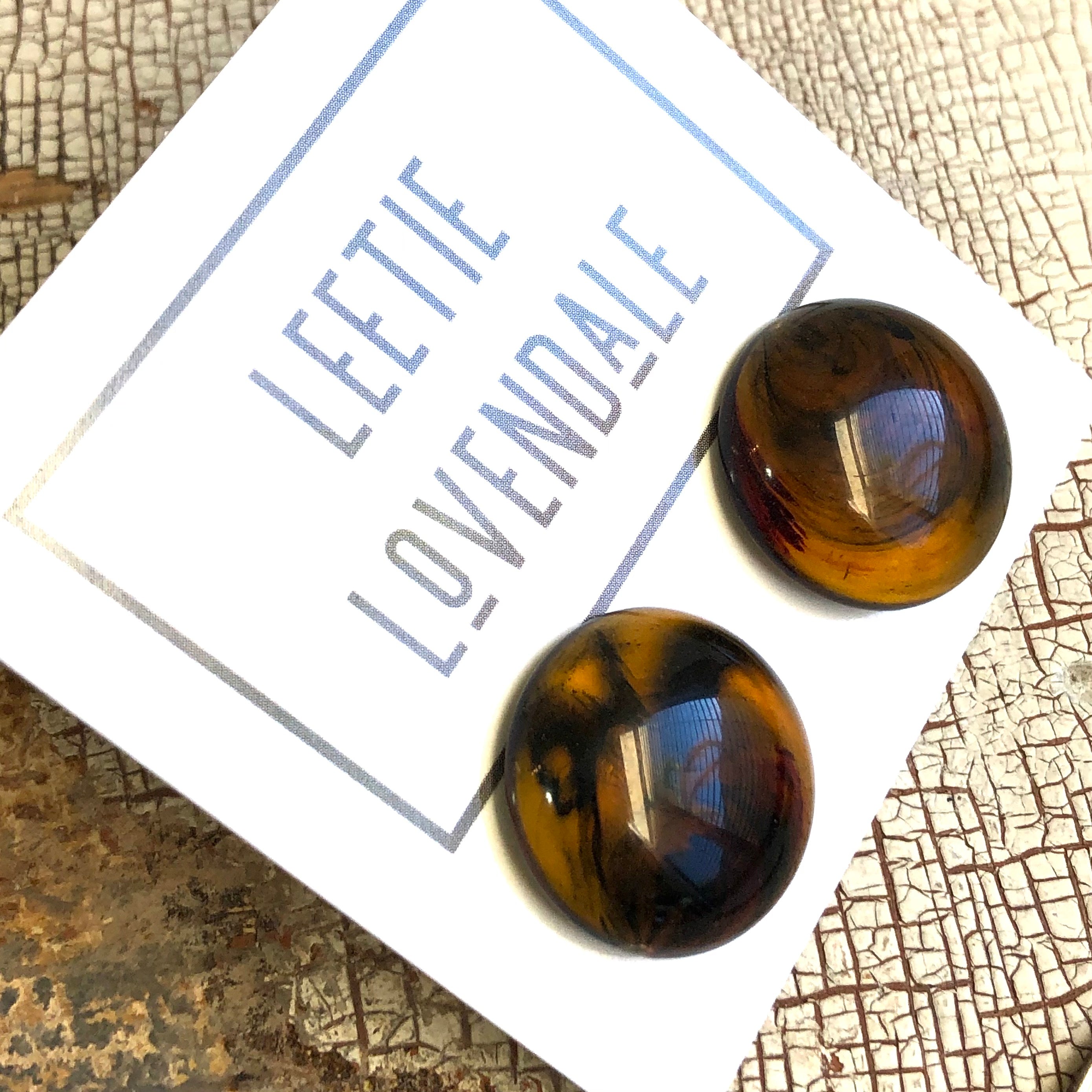 tortoise stud earrings