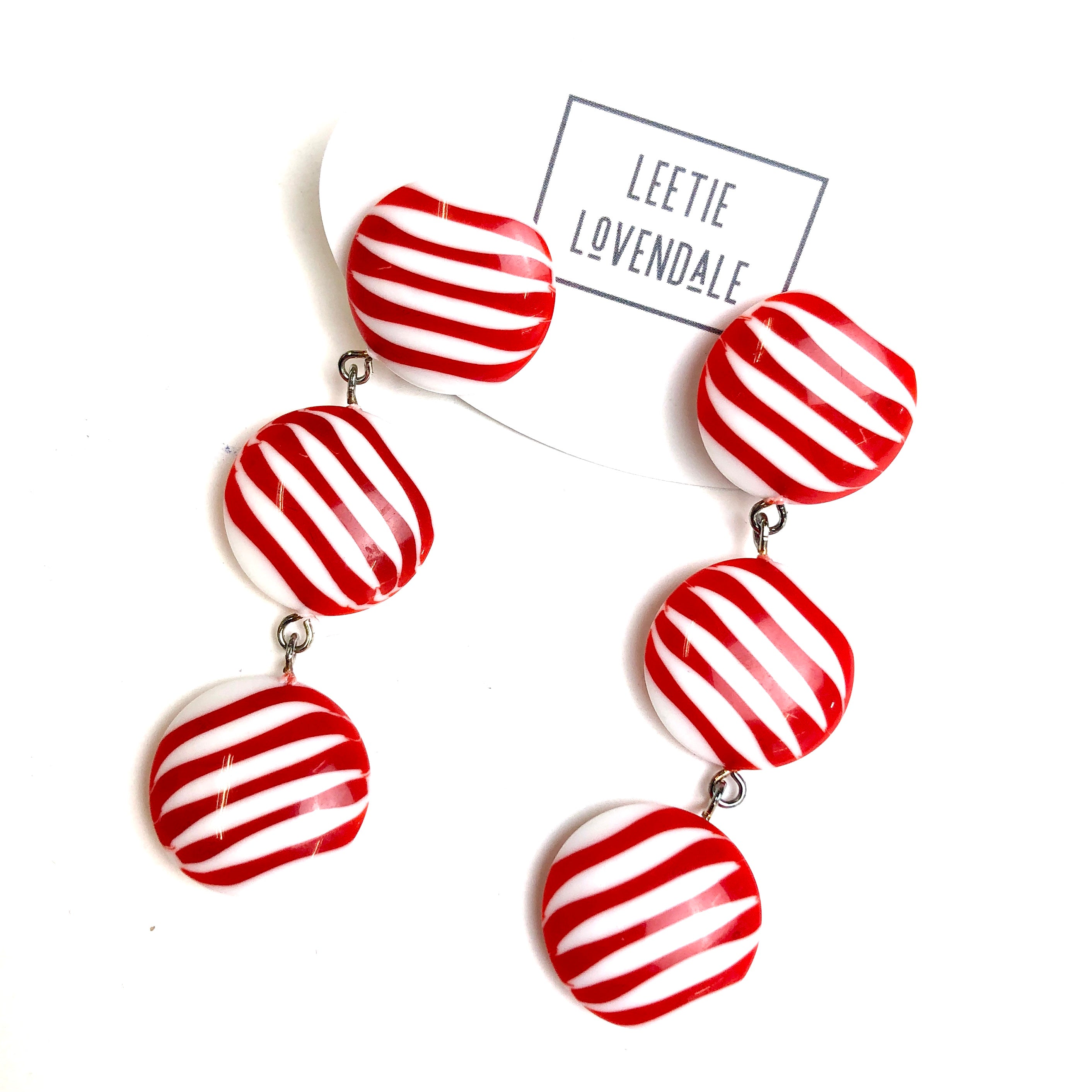Peppermint candy earrings