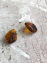 marbled amber studs