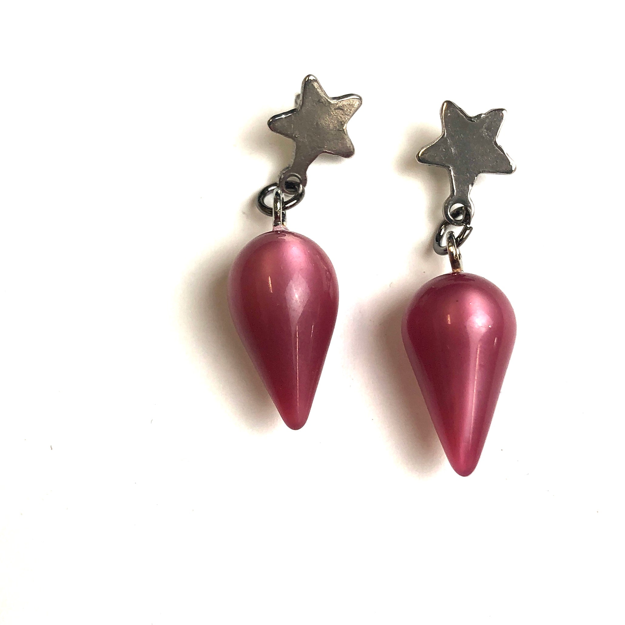 magenta moonglow earrings