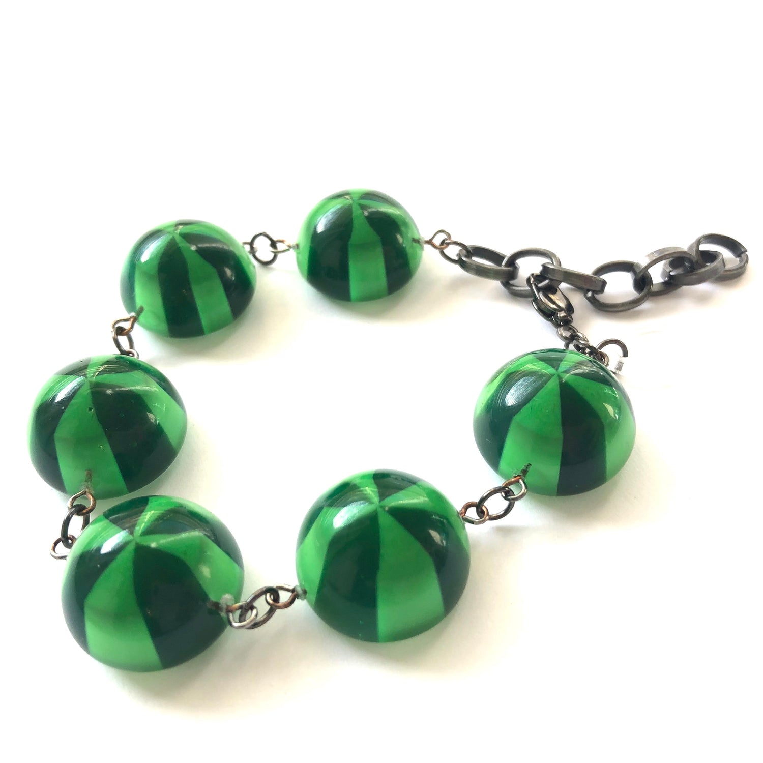 green stripe bracelet