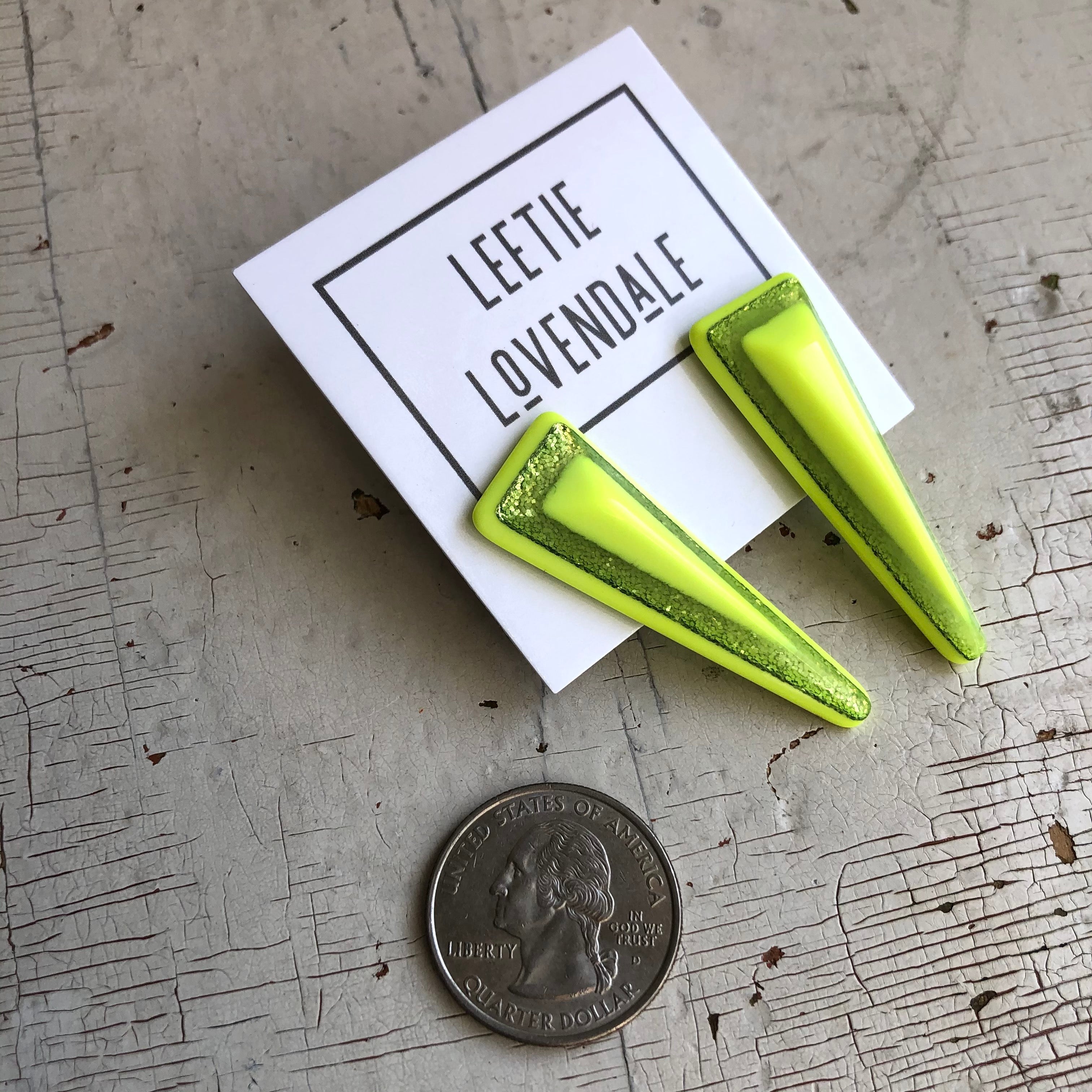 glitter statement earrings