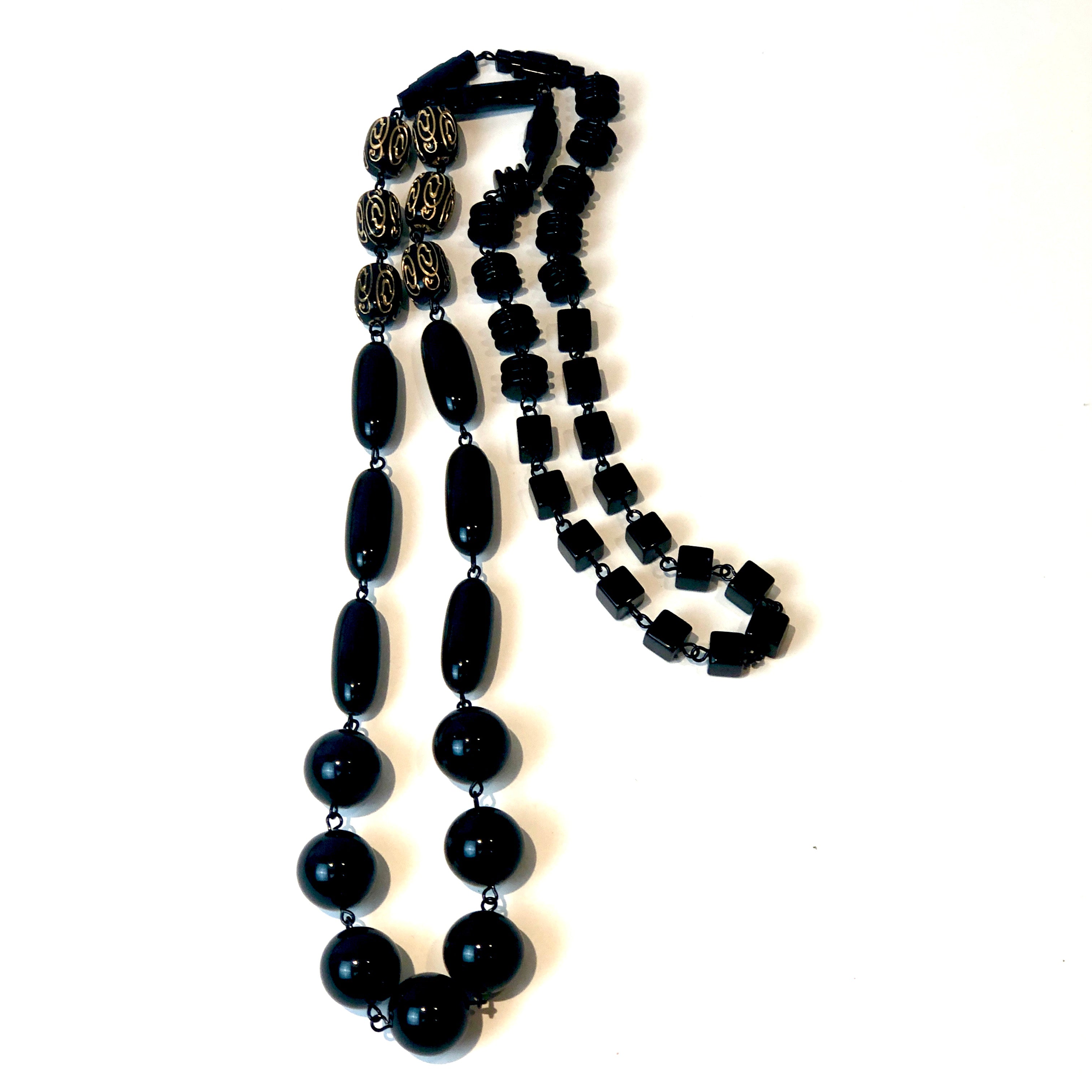 black beaded necklace