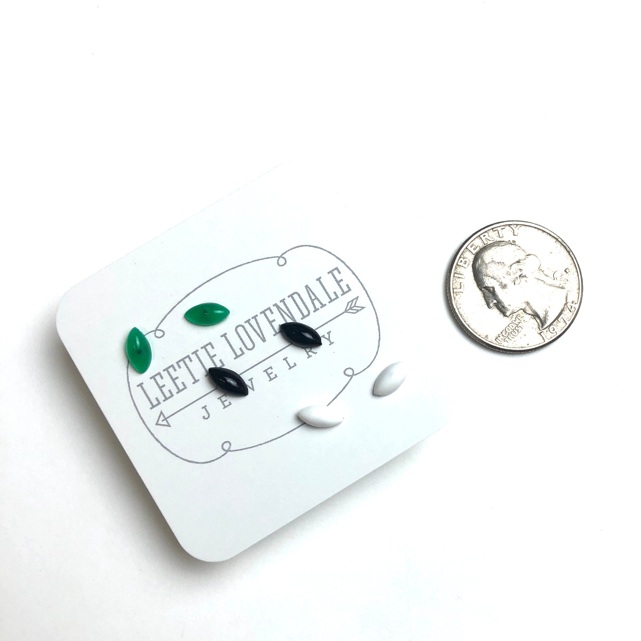 vintage lucite stud earrings