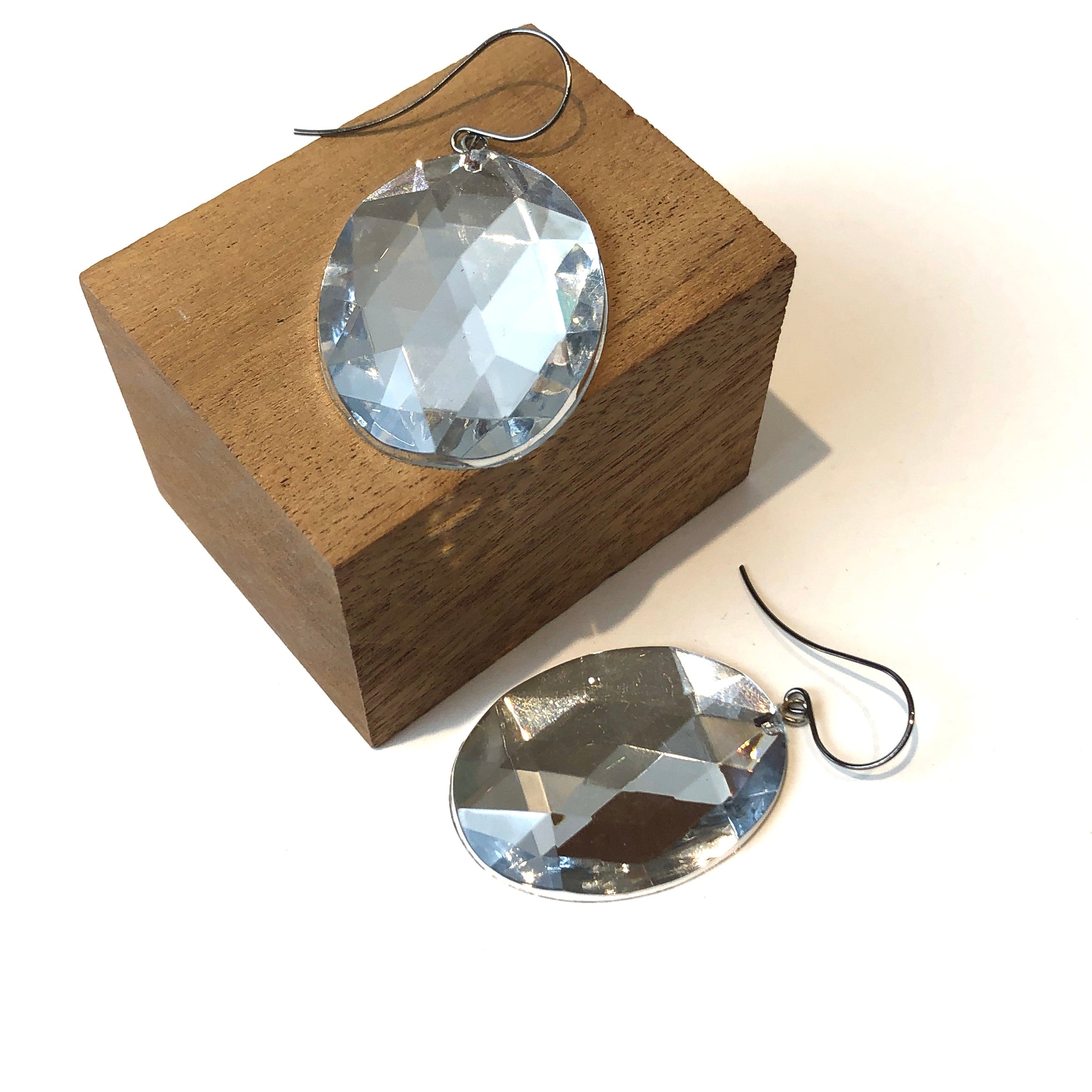 faceted drop earrings