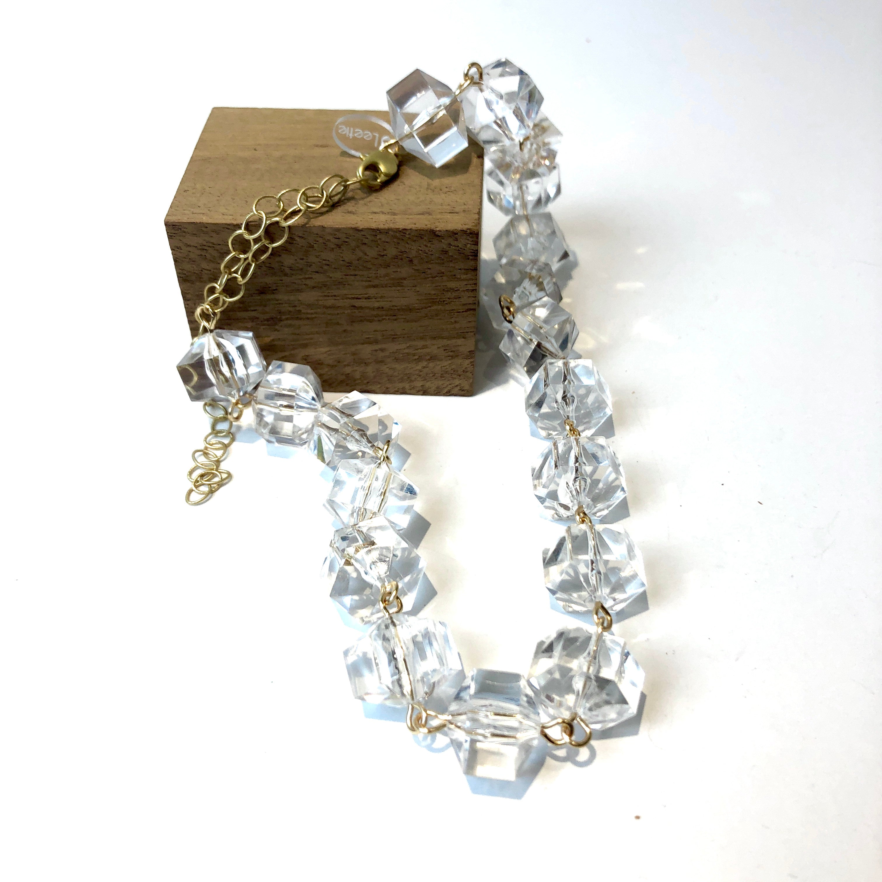 clear lucite necklace