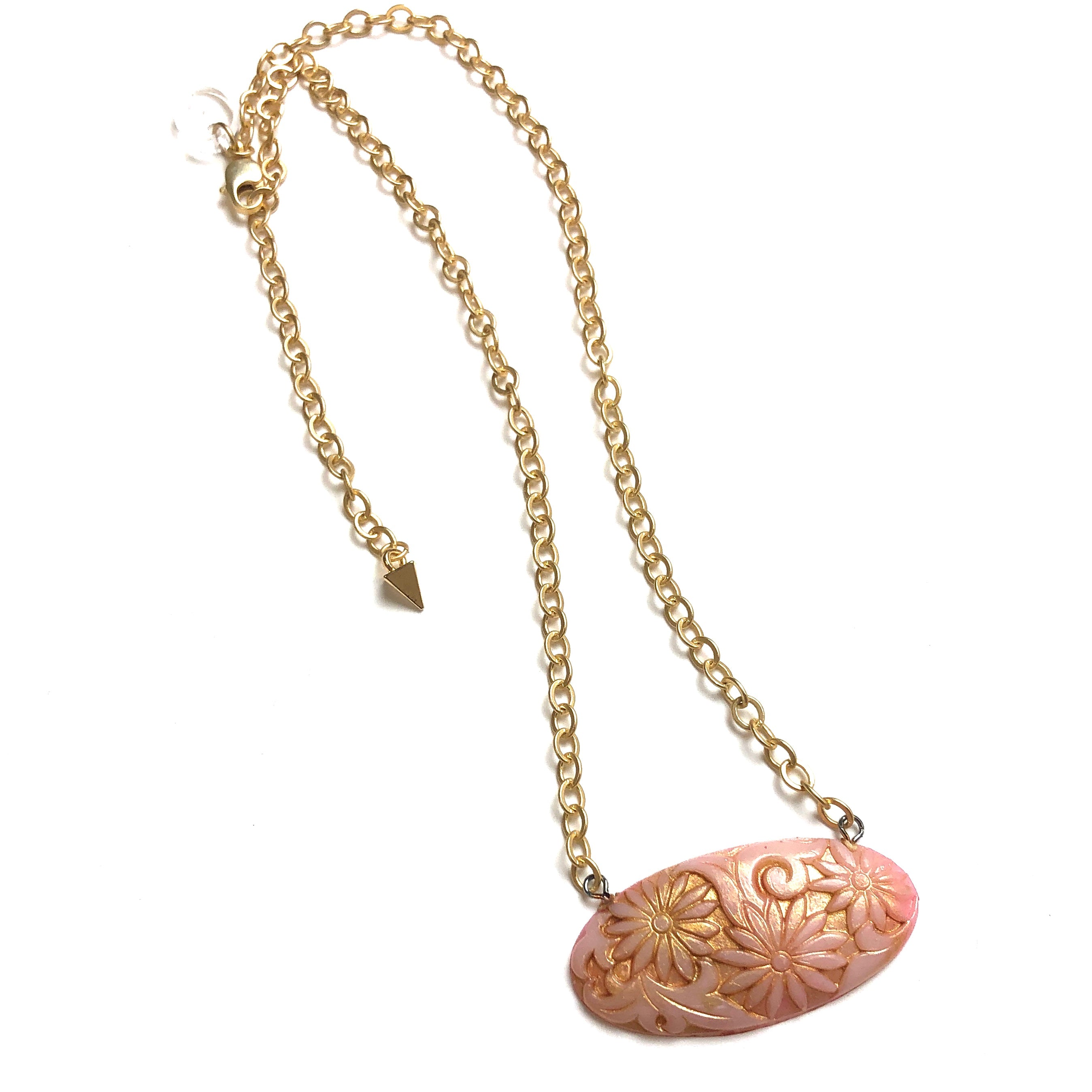 pink flower necklace