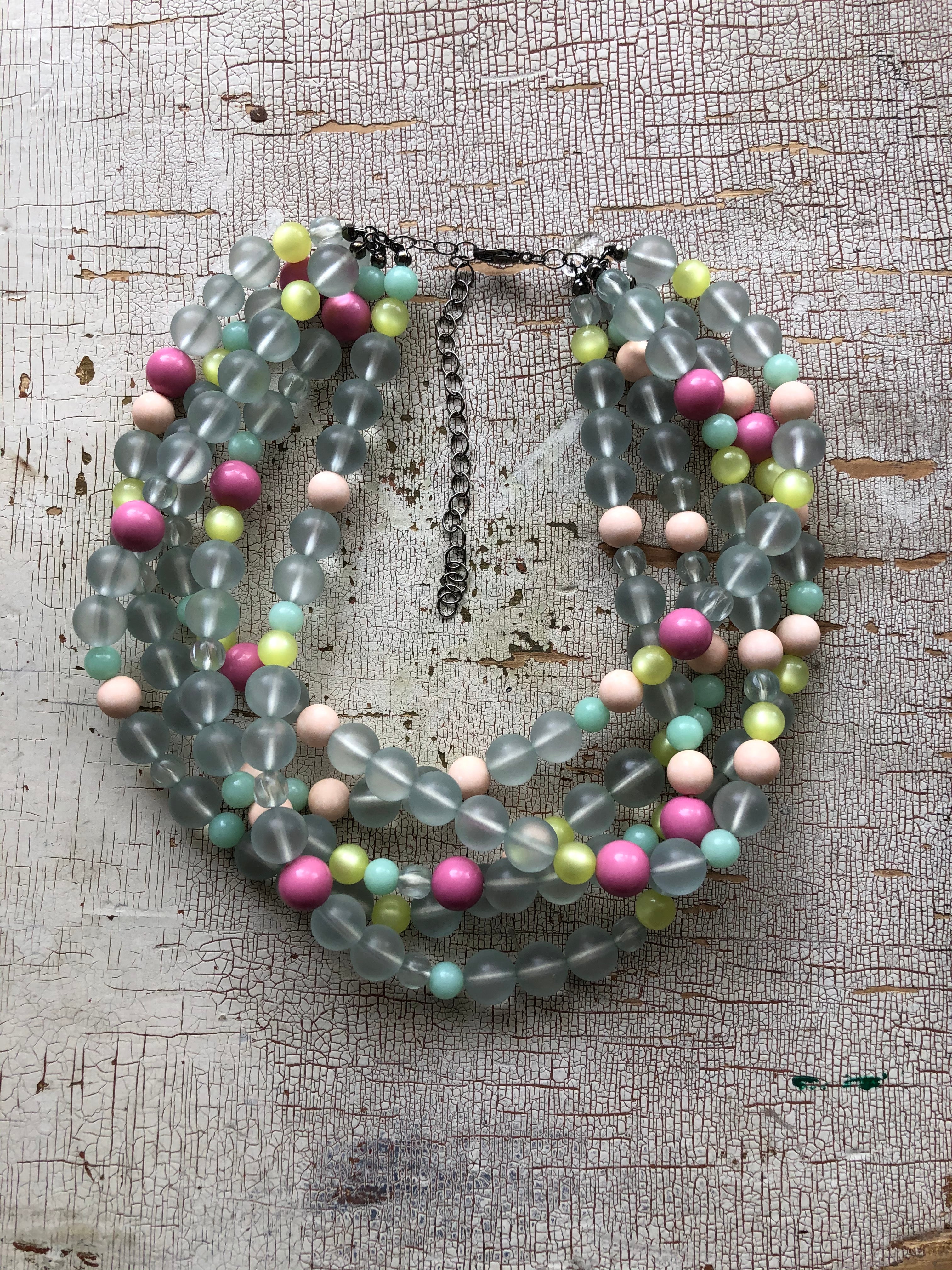 pastel statement necklace