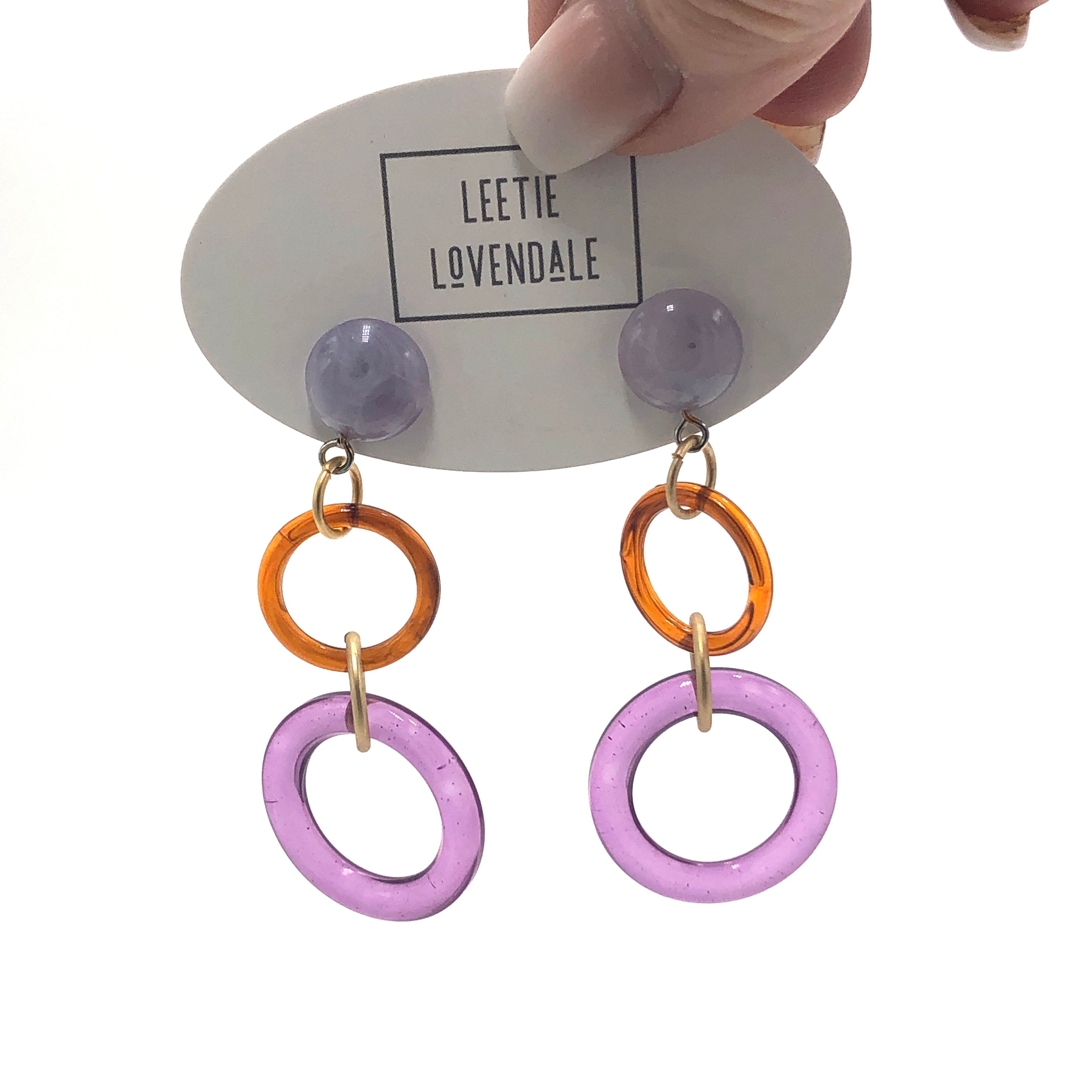 linked ring earrings