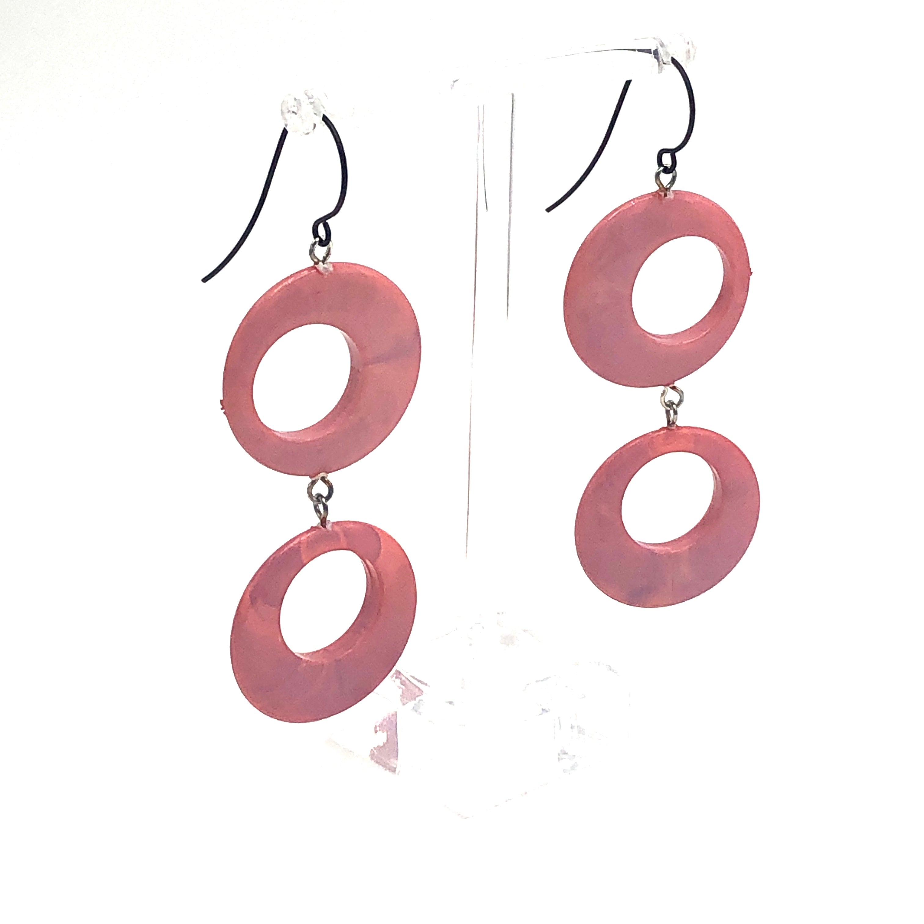 rose pink earrings