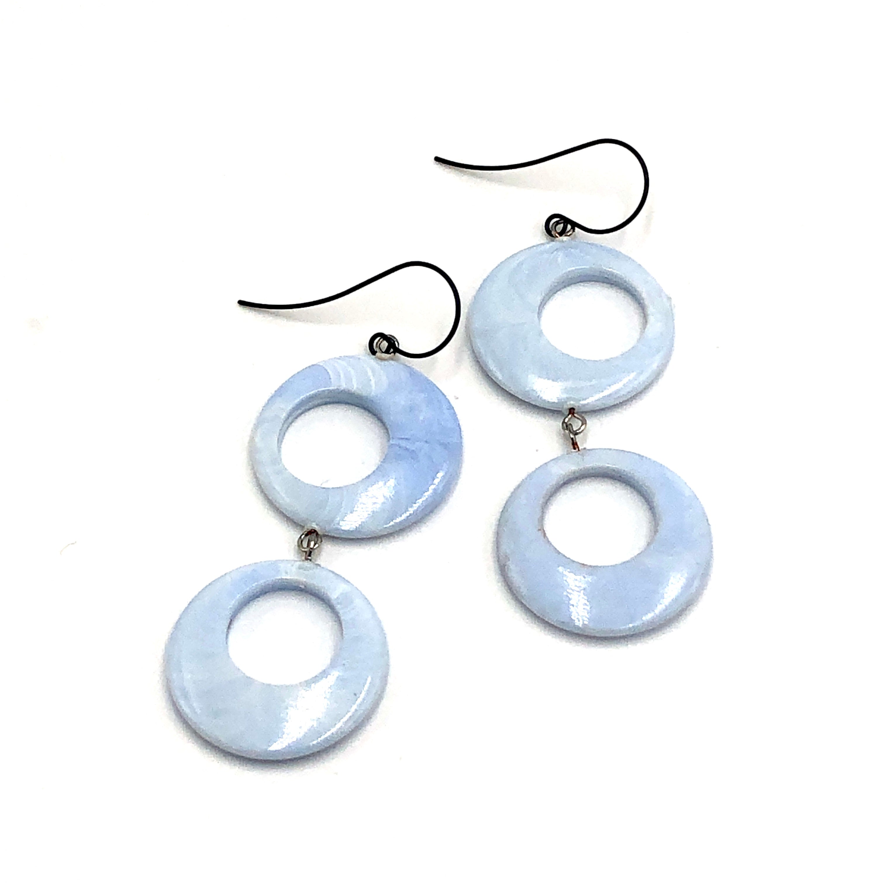 light blue earrings