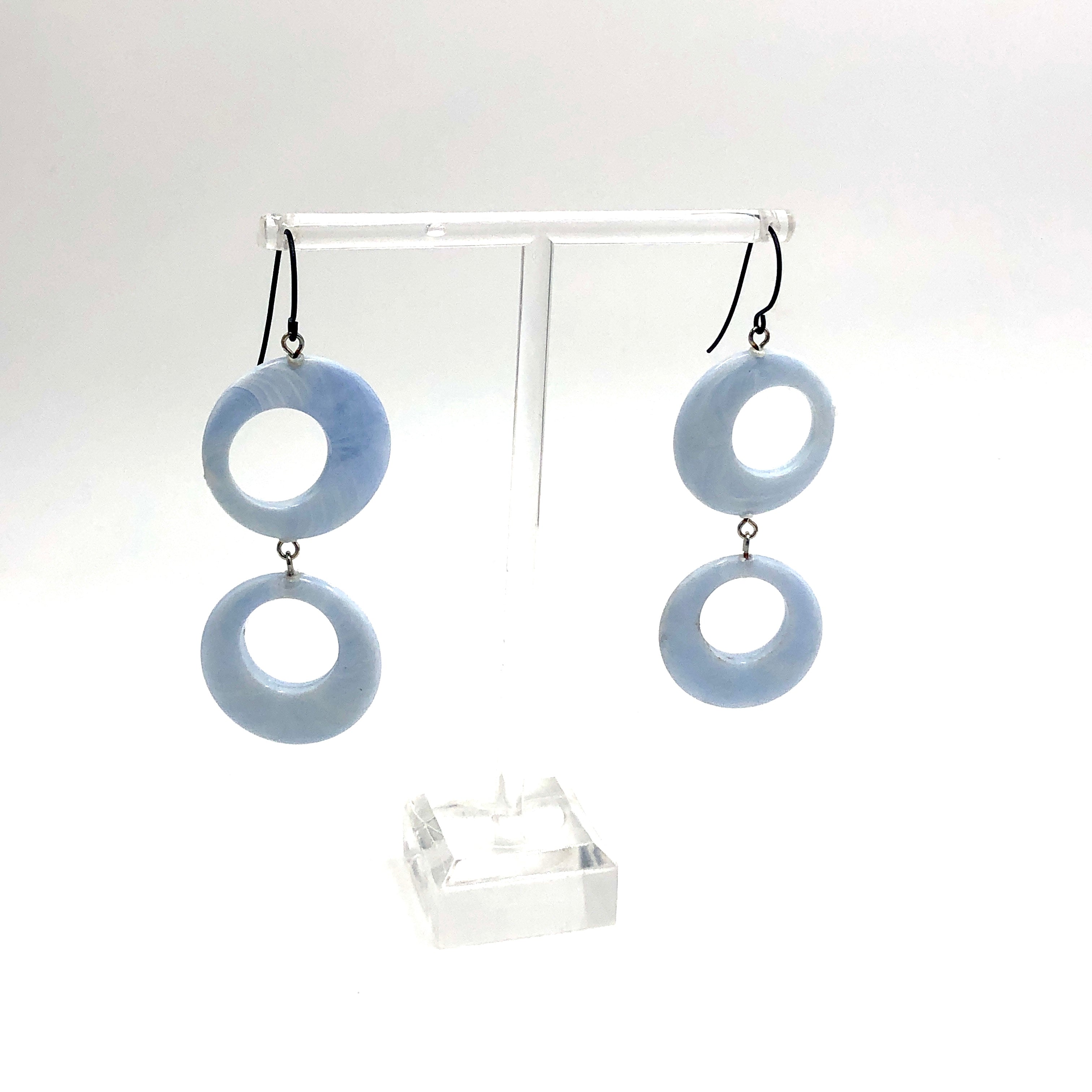 blue earrings