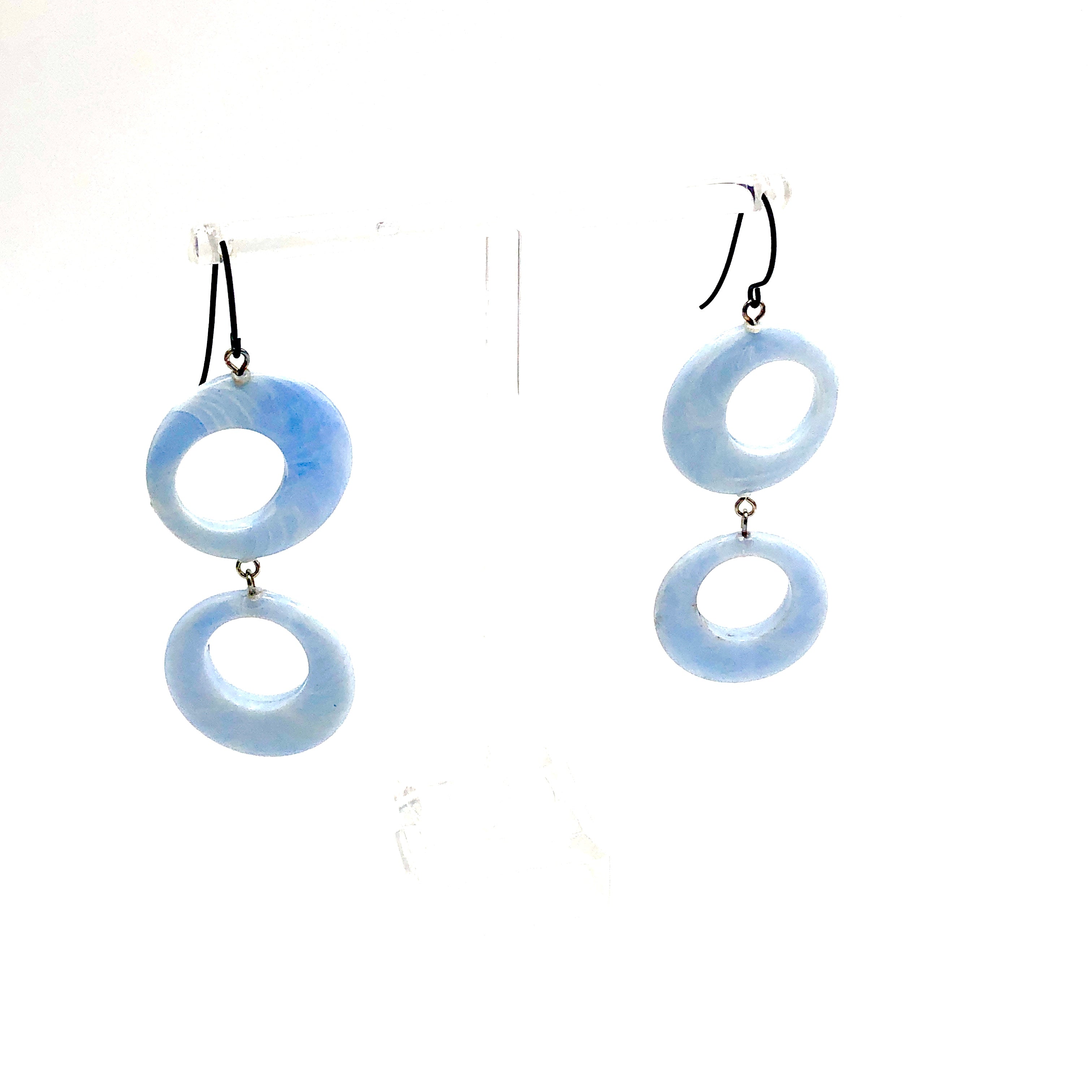donut earrings blue