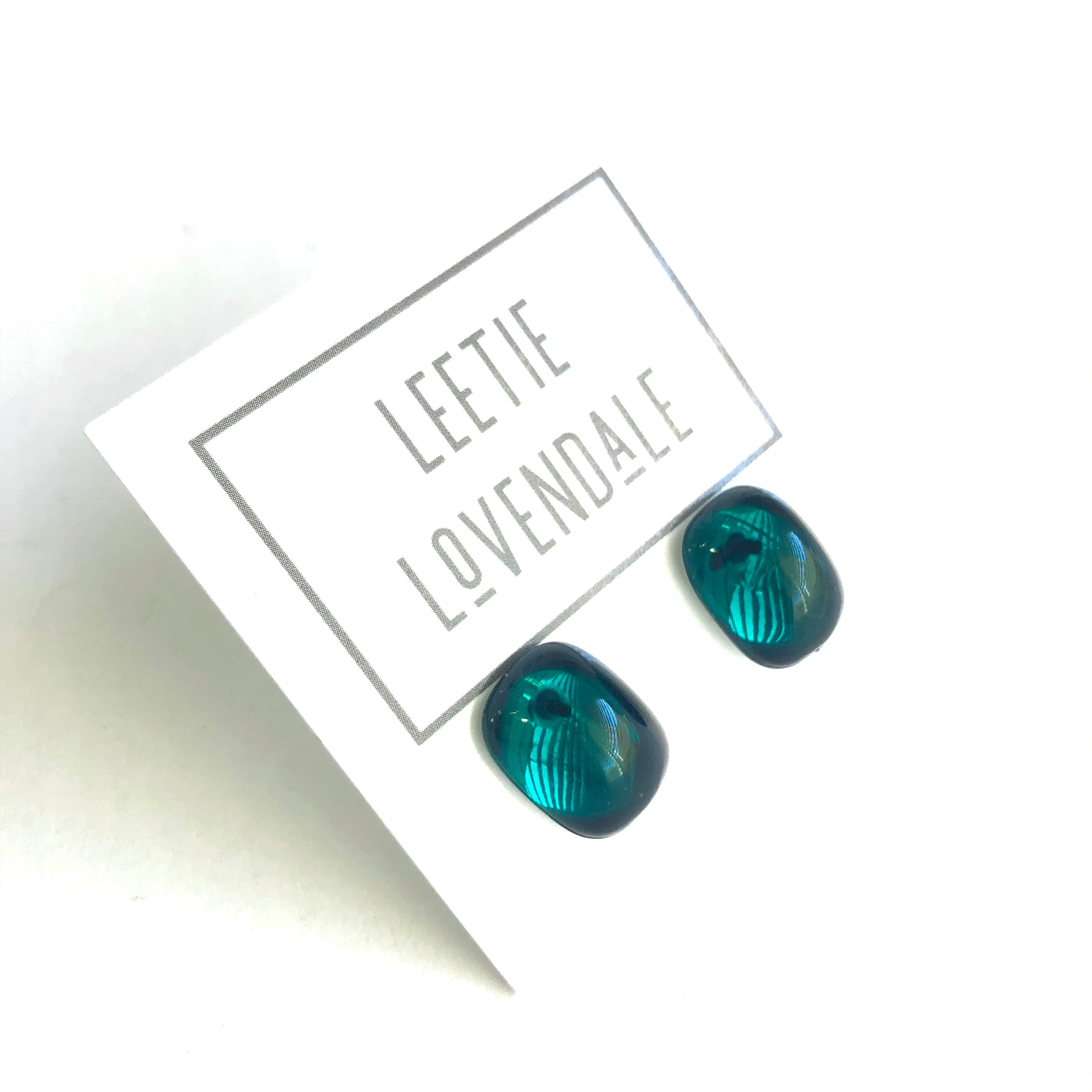 bright green earrings