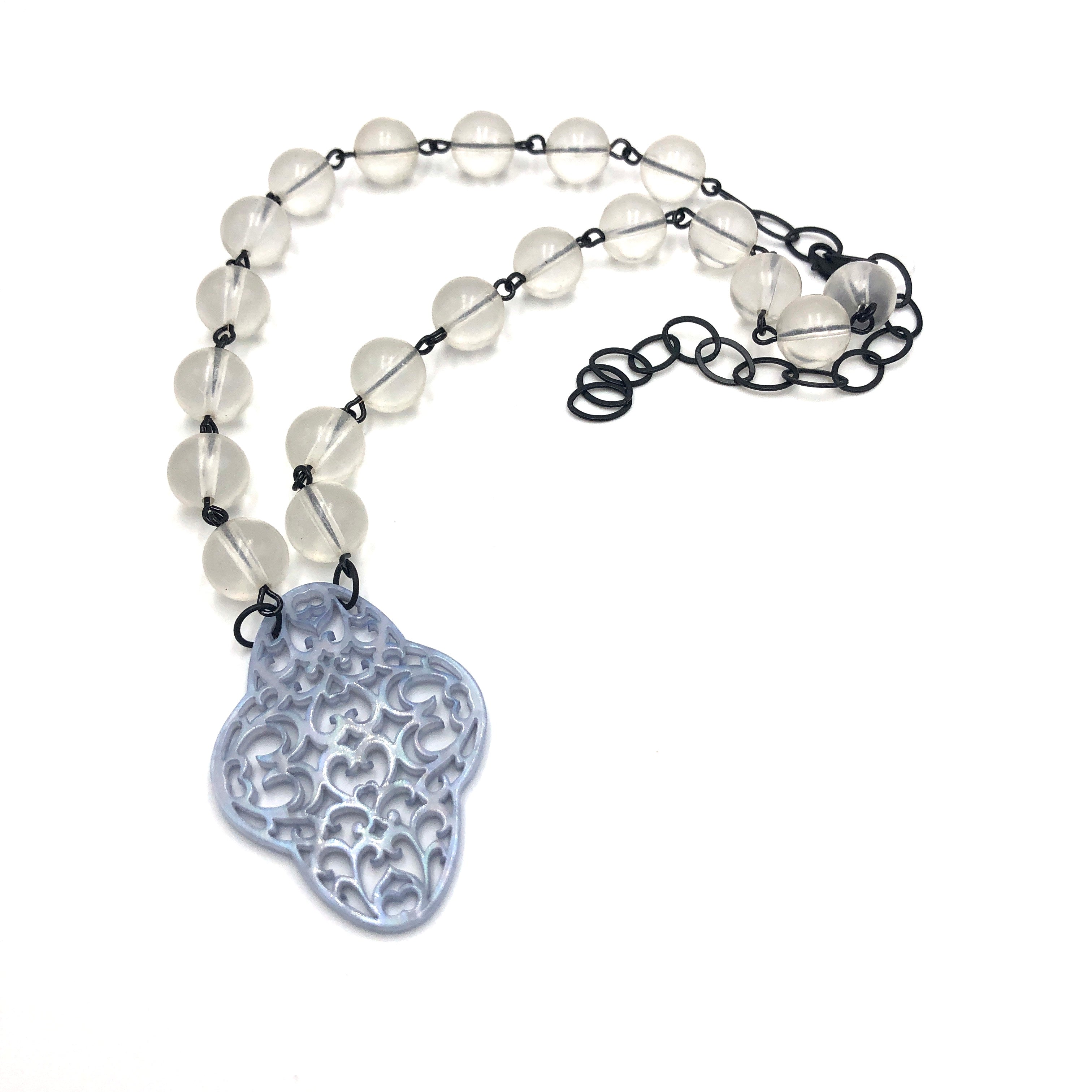 frost and ice blue aleta necklace