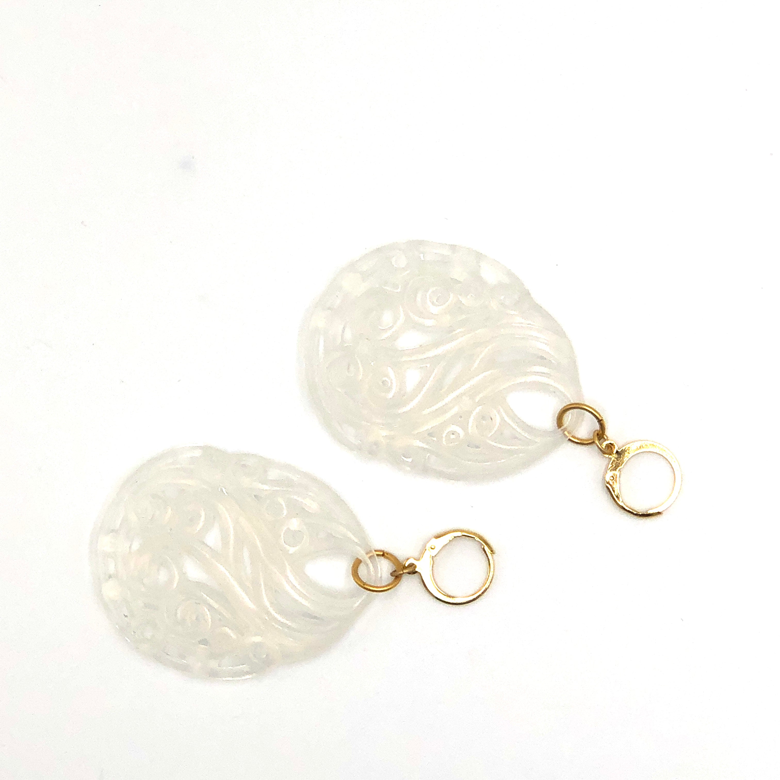 milky white earrings