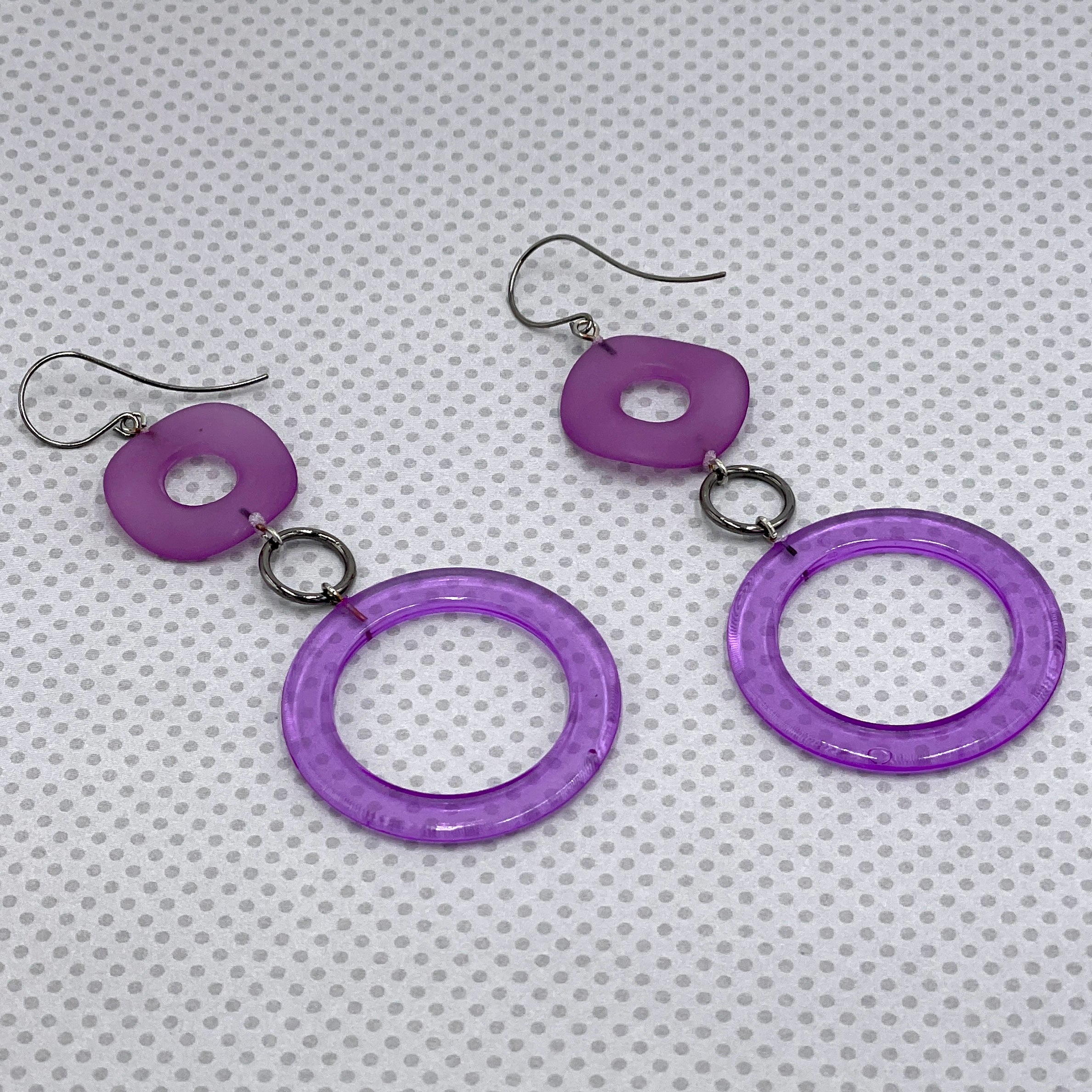 Purple Lucite Earrings