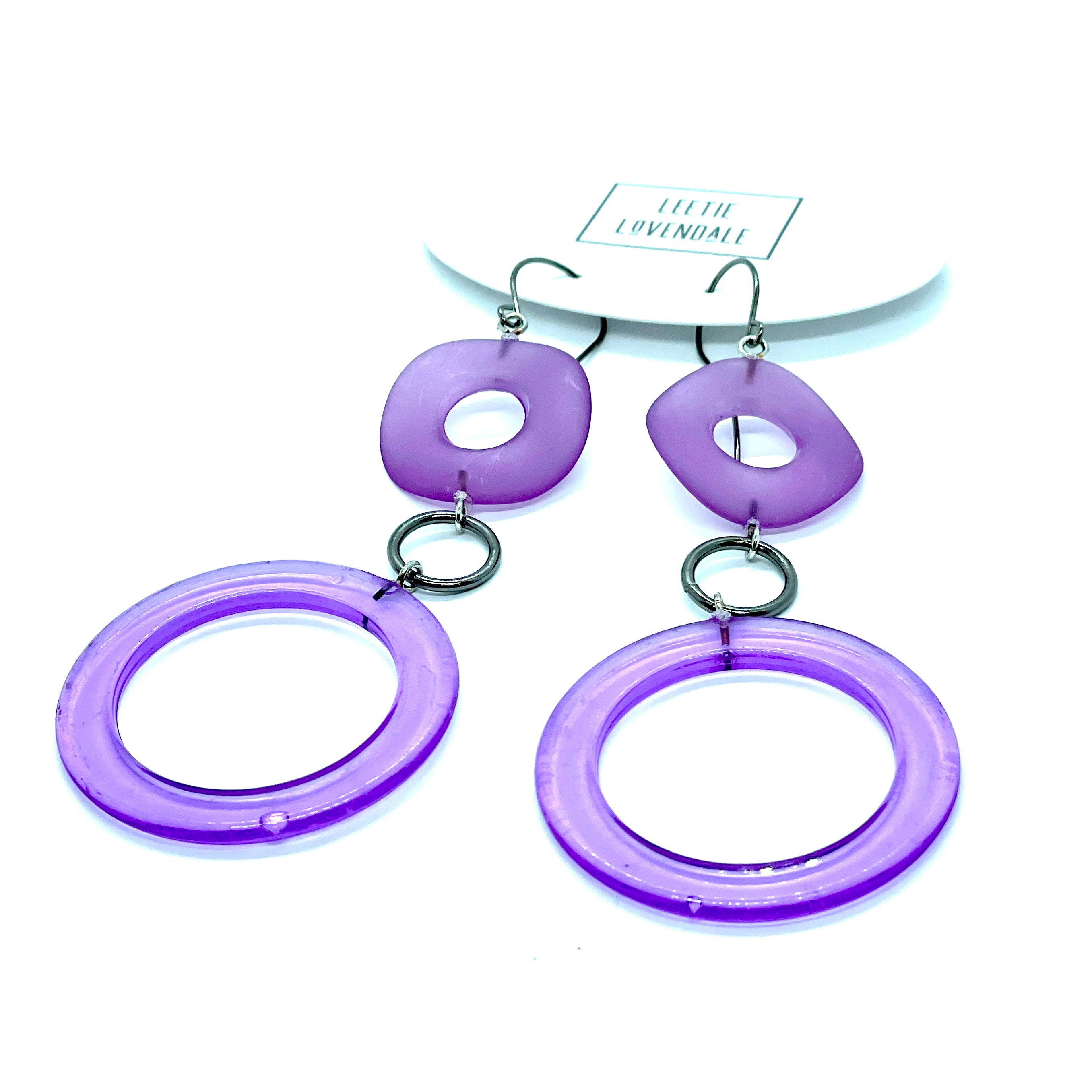 lucite drop earrings