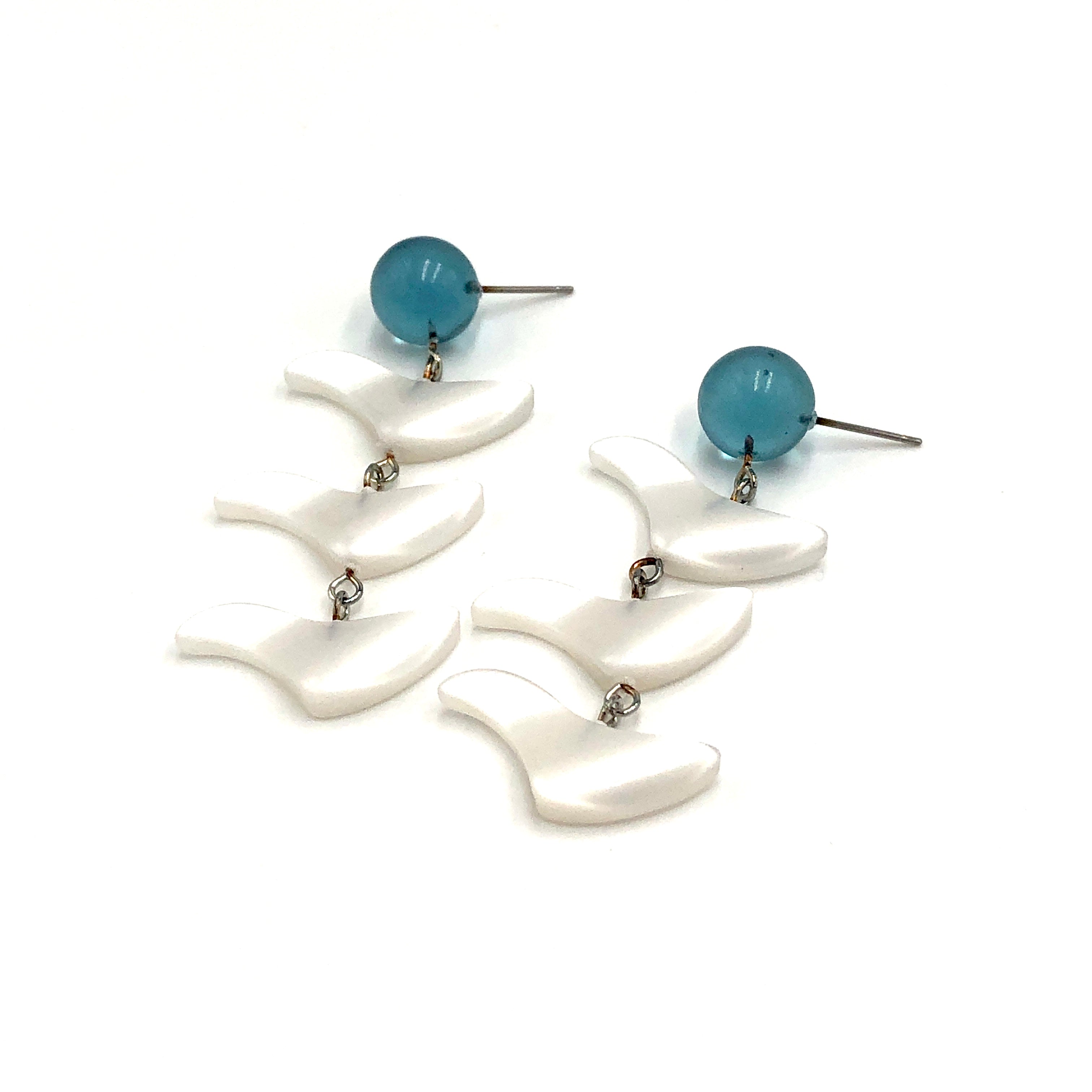 long white earrings