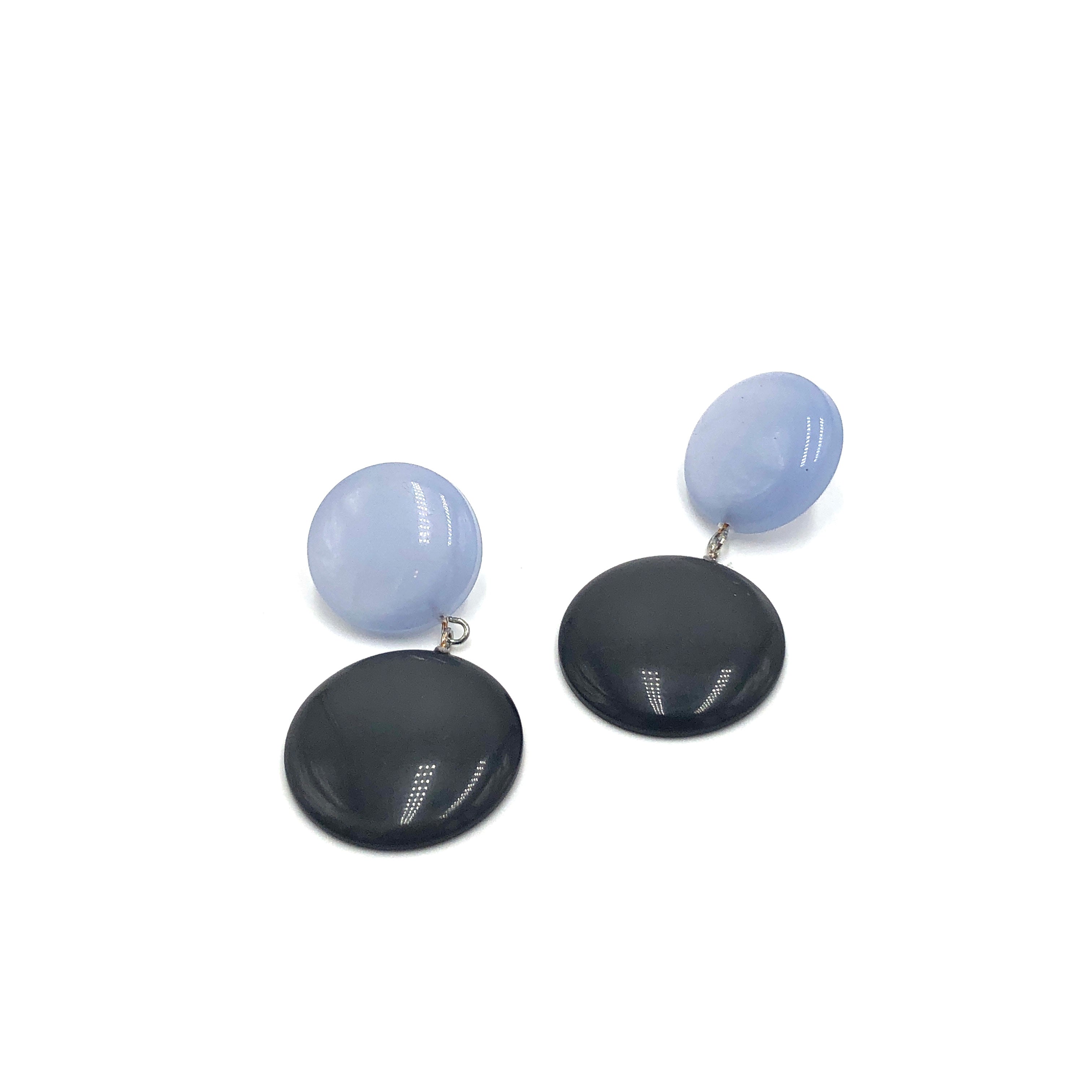 blue grey earrings